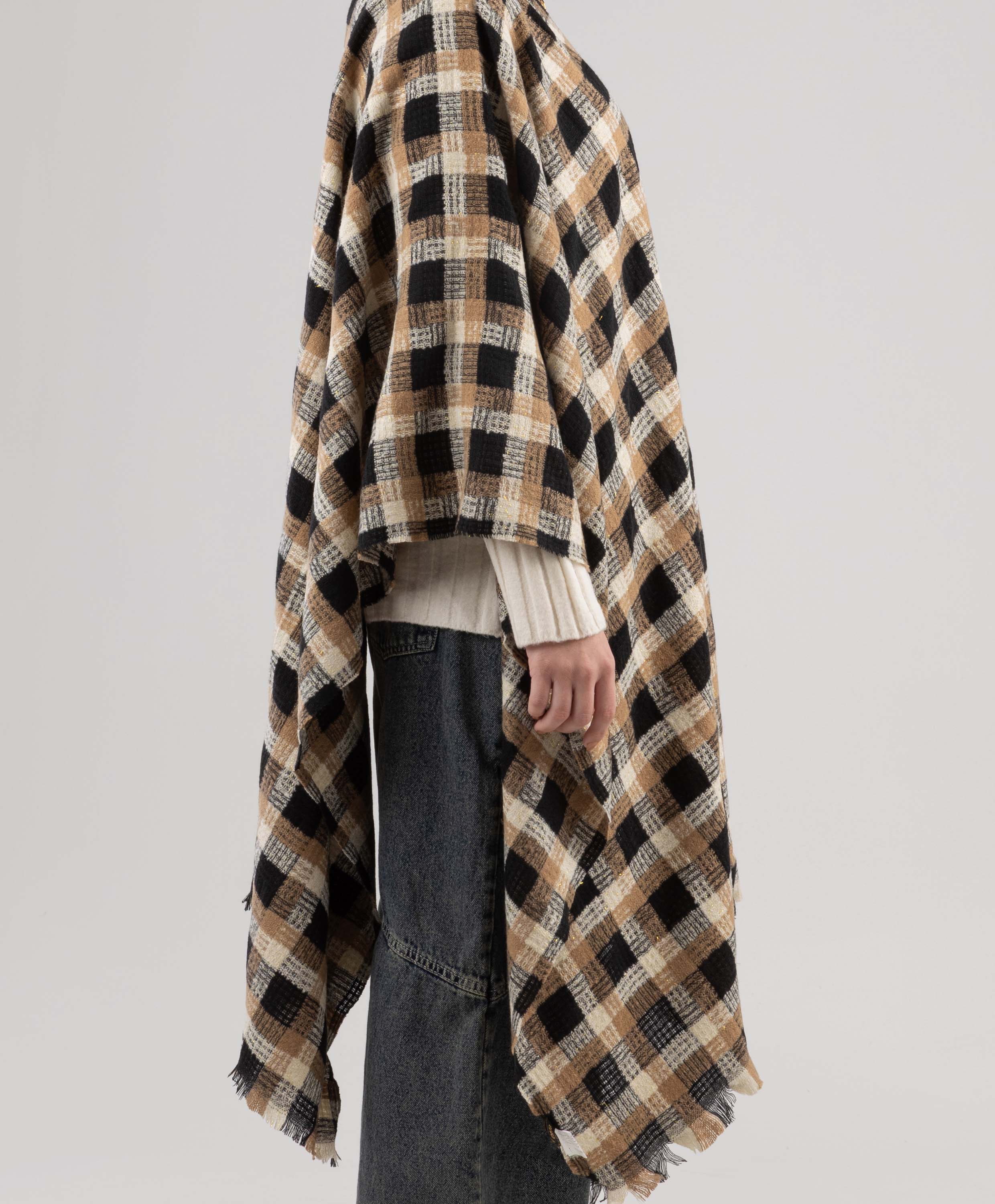 Classic Plaid Winter Shawl - Image 2