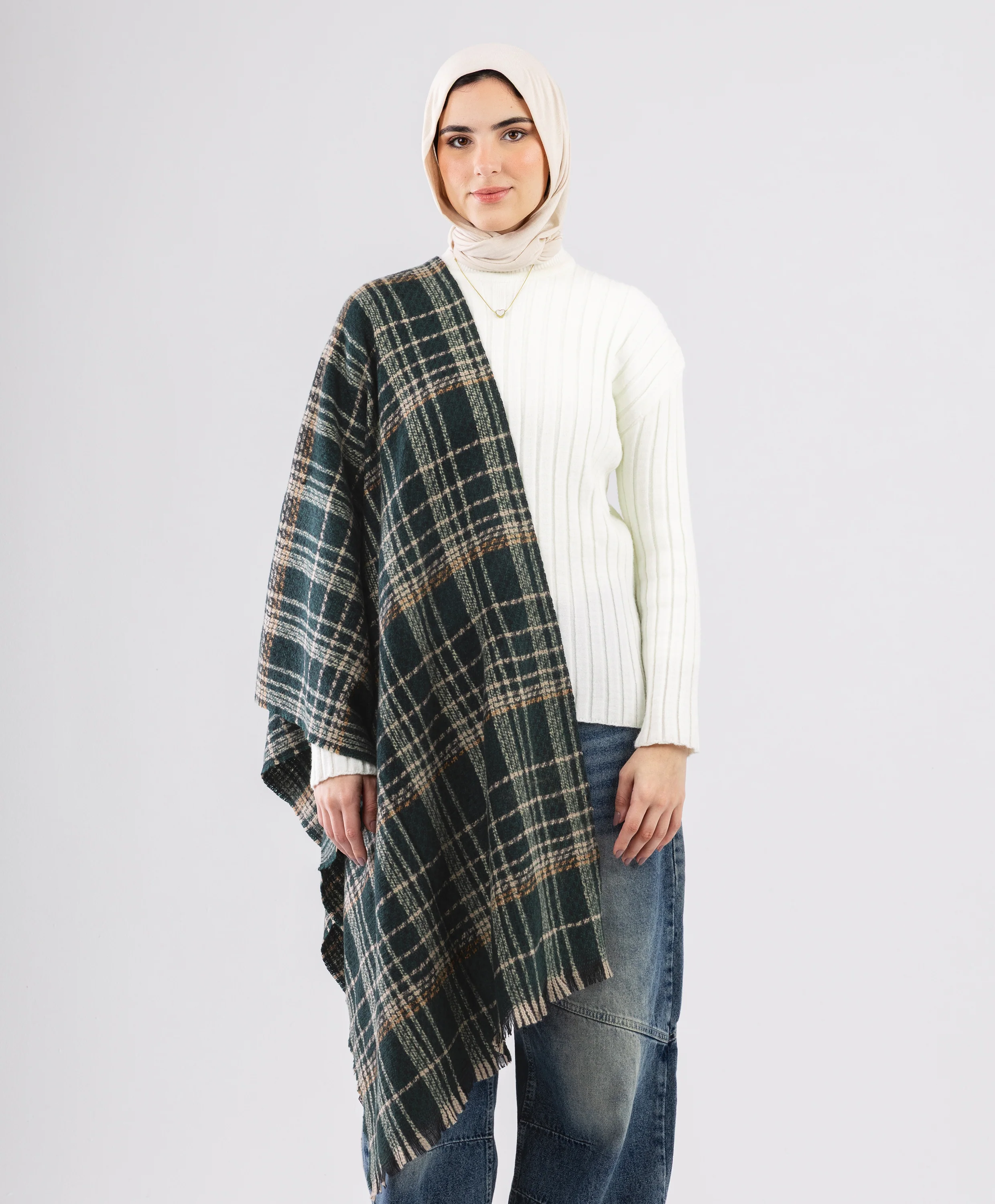 Comfy Plaid Shawl - Image 4