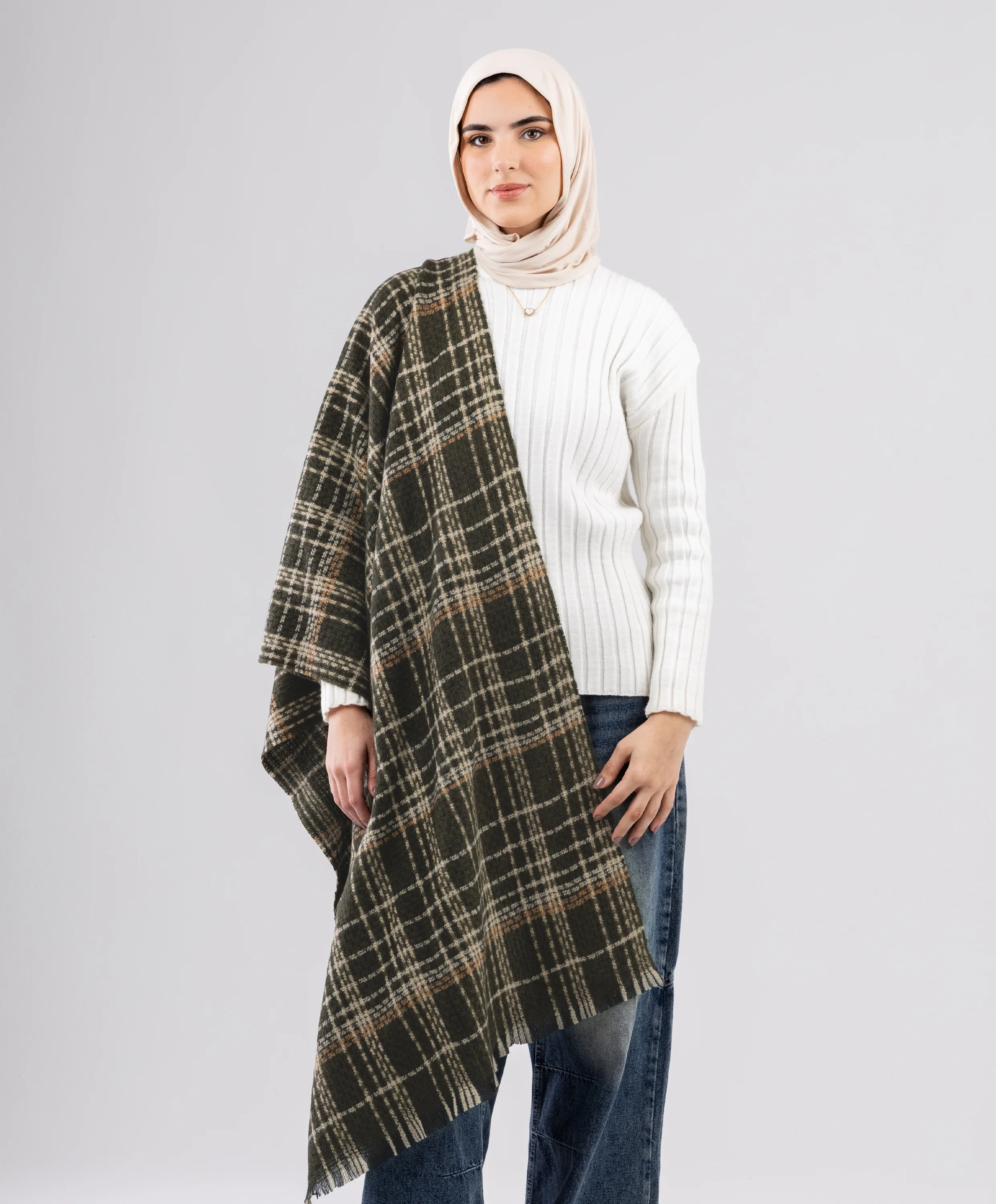 Comfy Plaid Shawl - Image 7