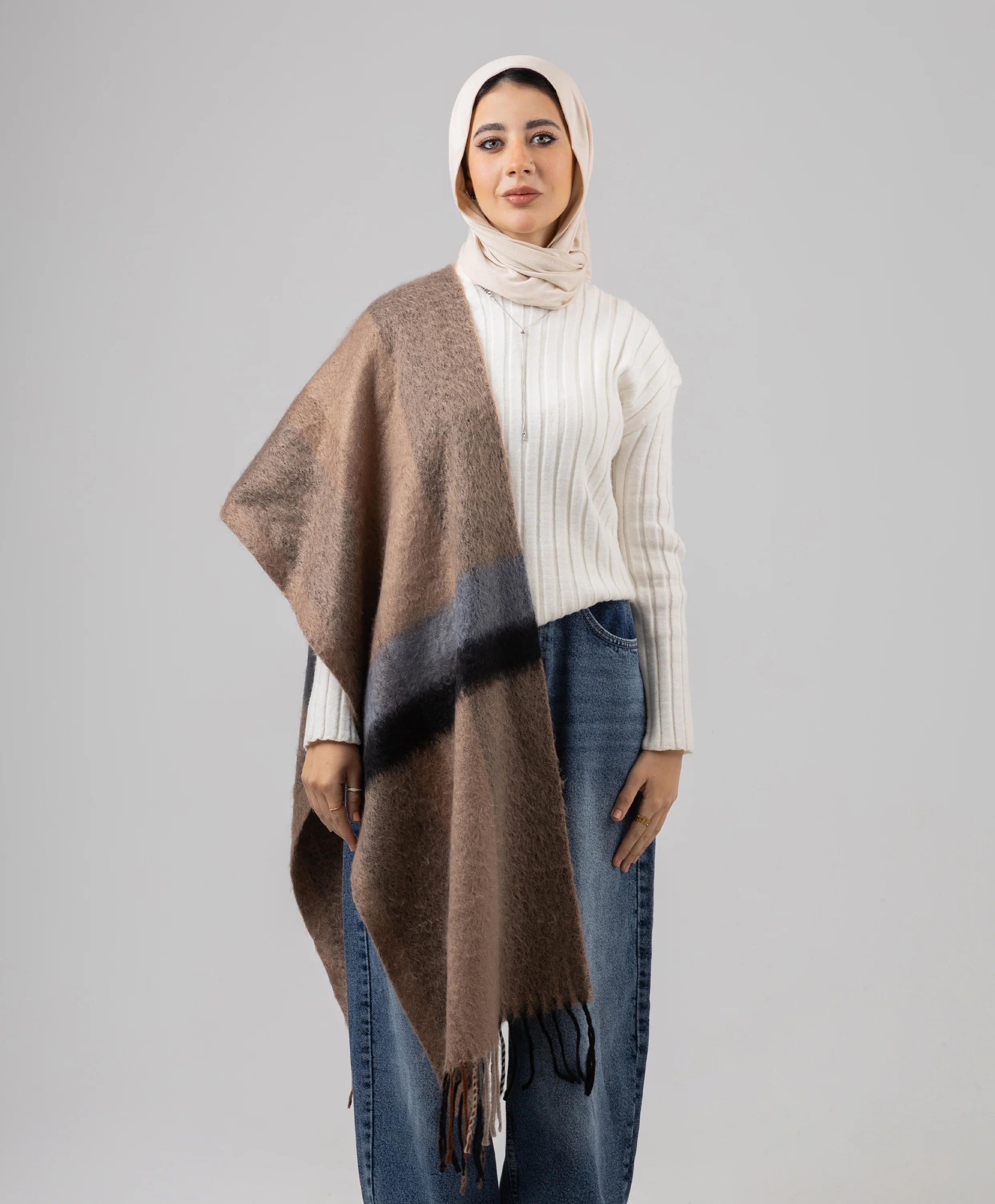 Cozy Striped Shawl