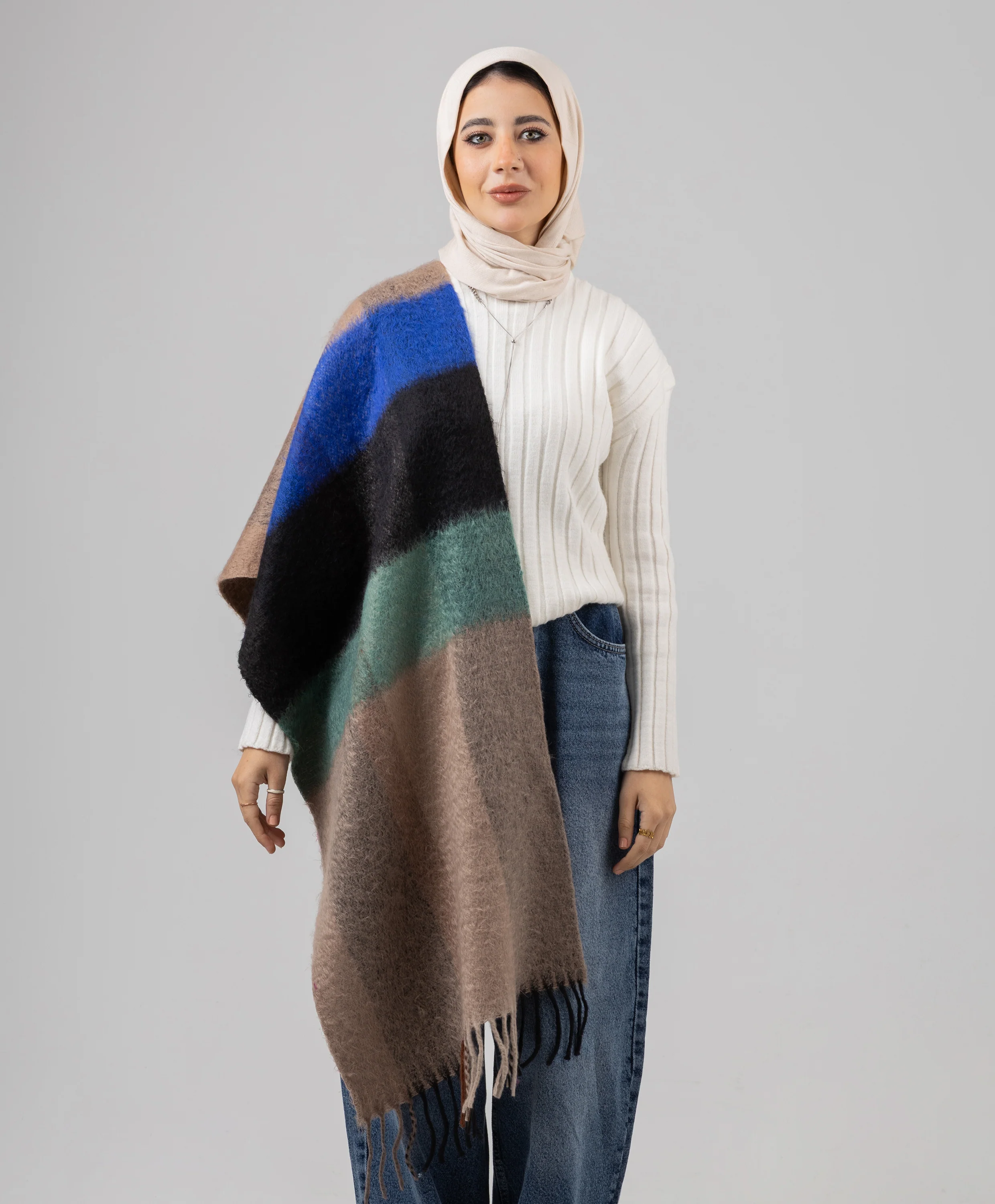 Cozy Striped Shawl - Image 11