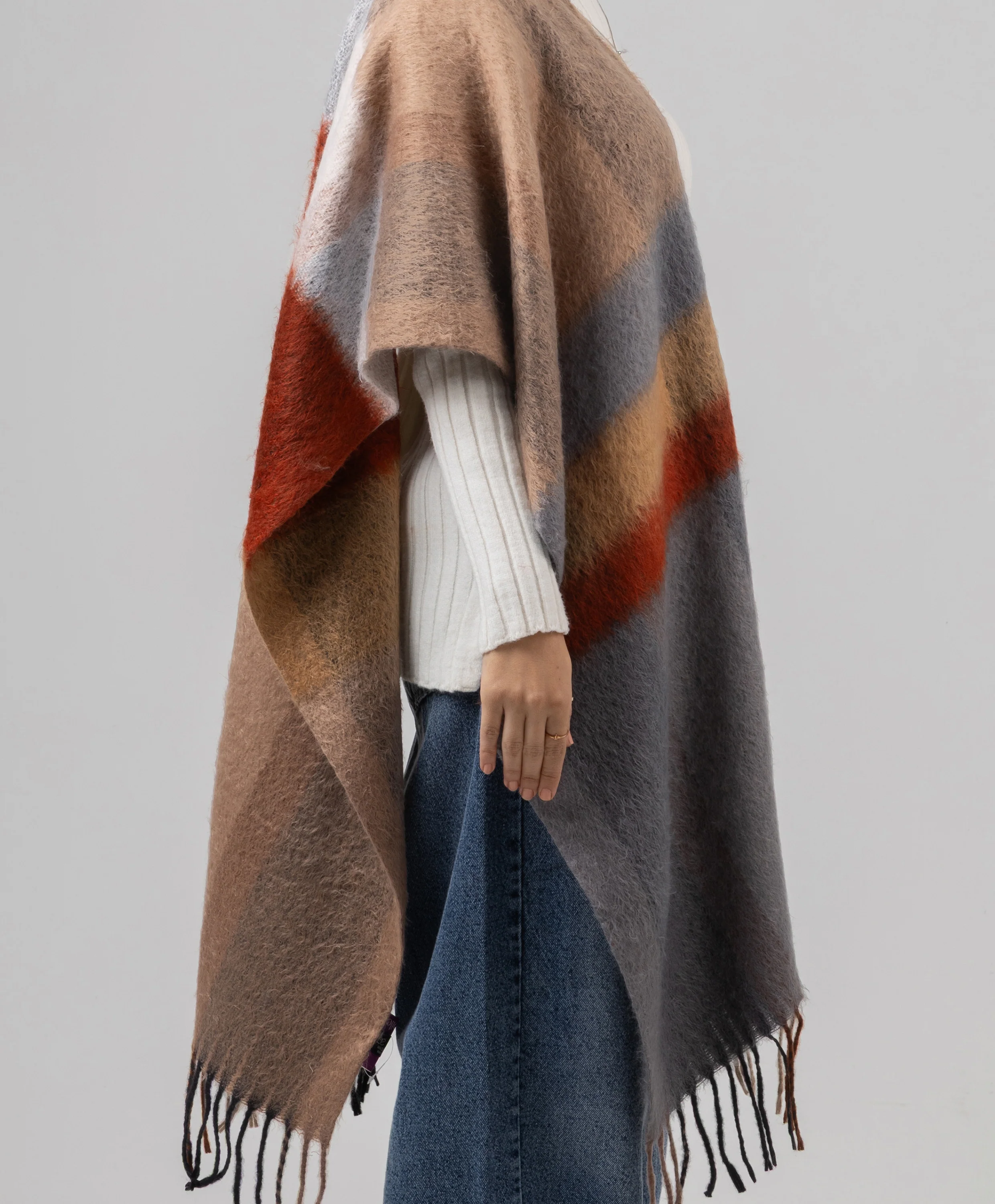 Cozy Striped Shawl - Image 3