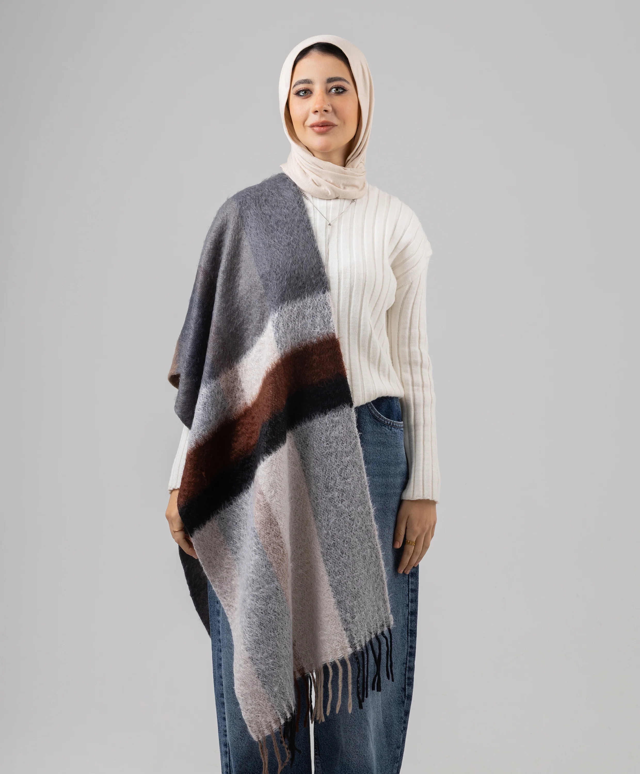 Cozy Striped Shawl - Image 6