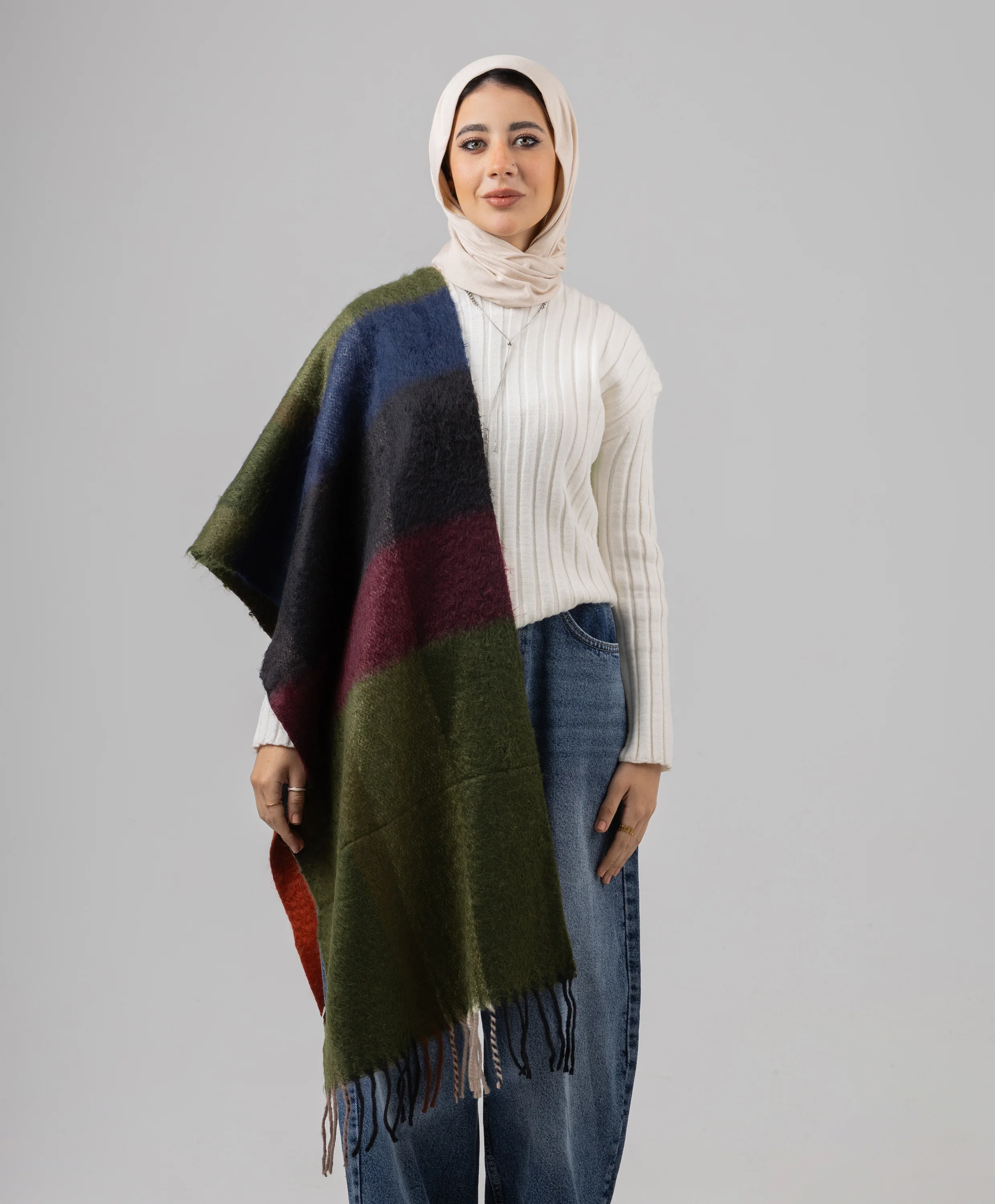 Cozy Striped Shawl - Image 8
