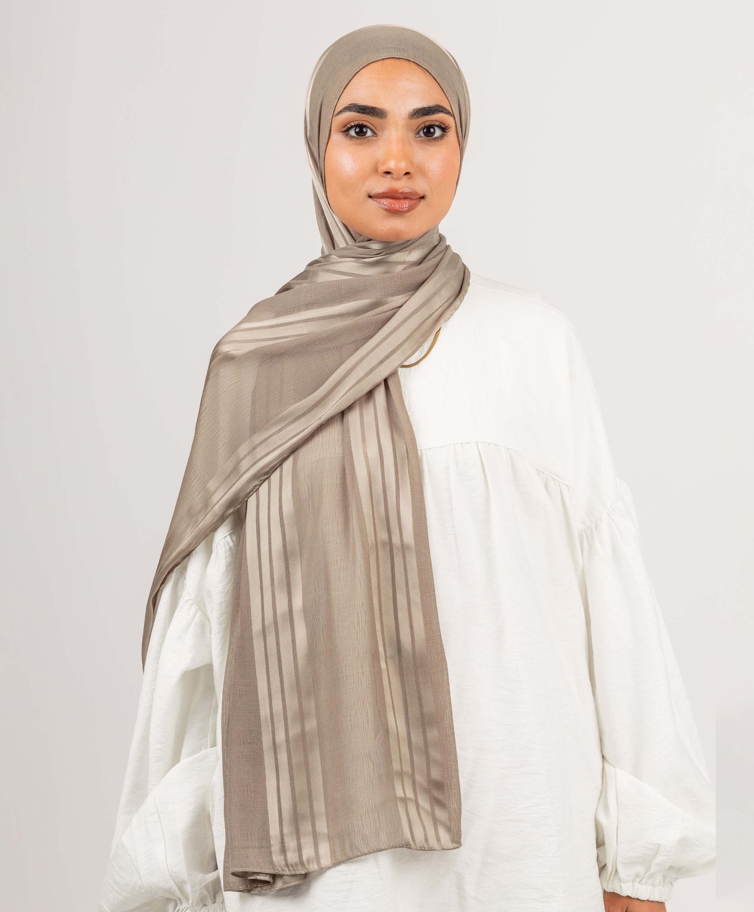 Crinkle Satin Chiffon Scarf - Image 10