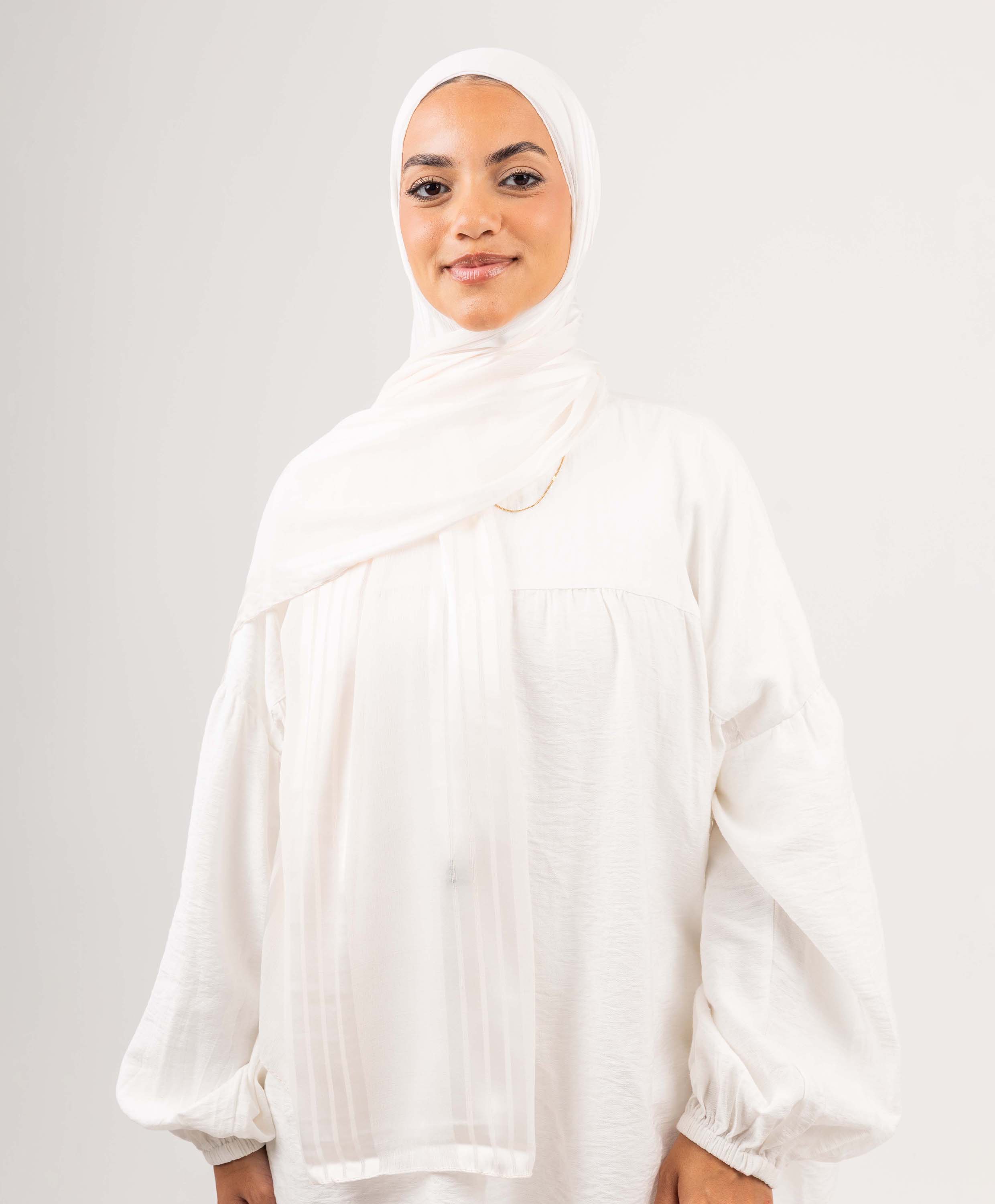 Crinkle Satin Chiffon Scarf - Image 5