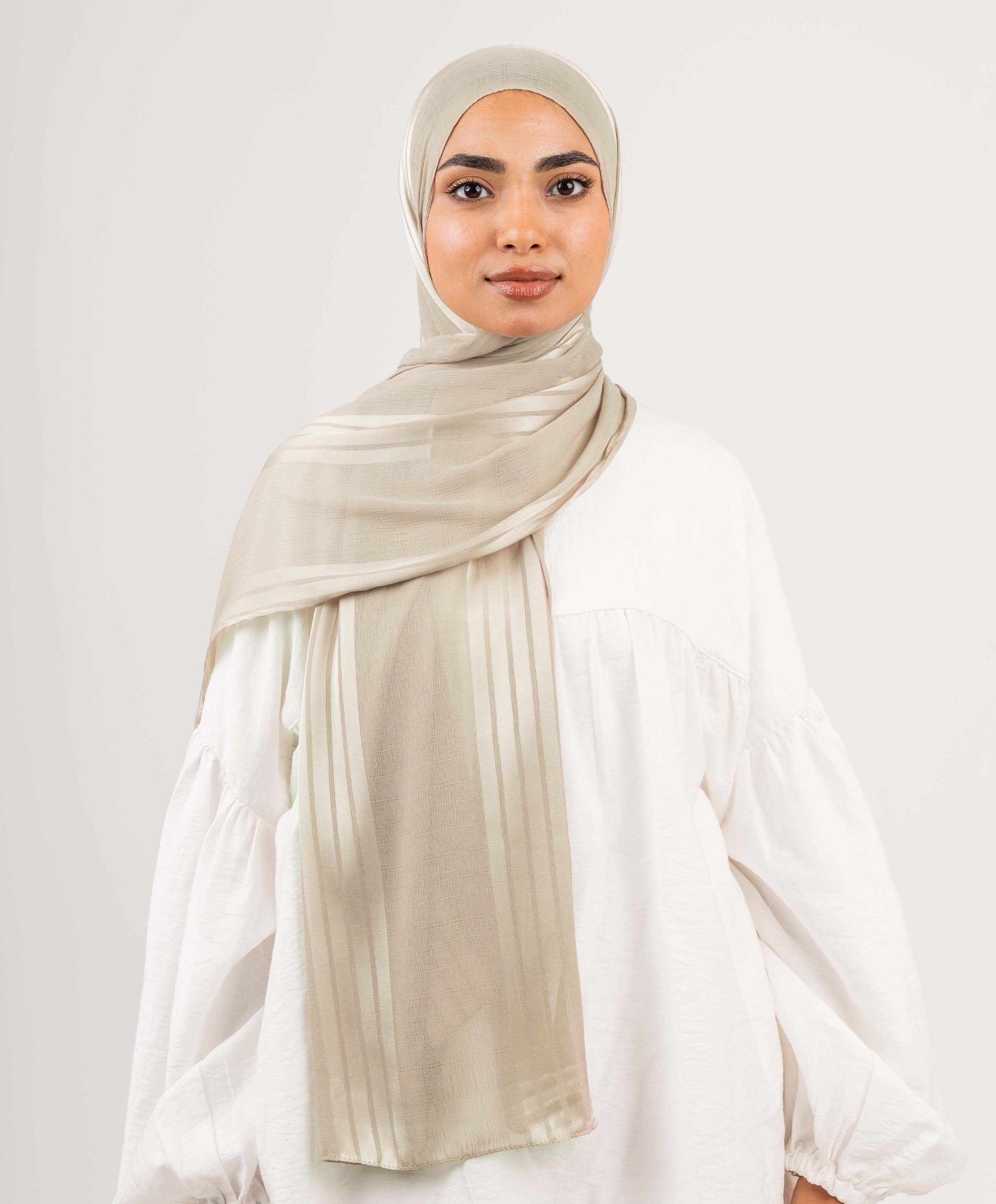 Crinkle Satin Chiffon Scarf - Image 8