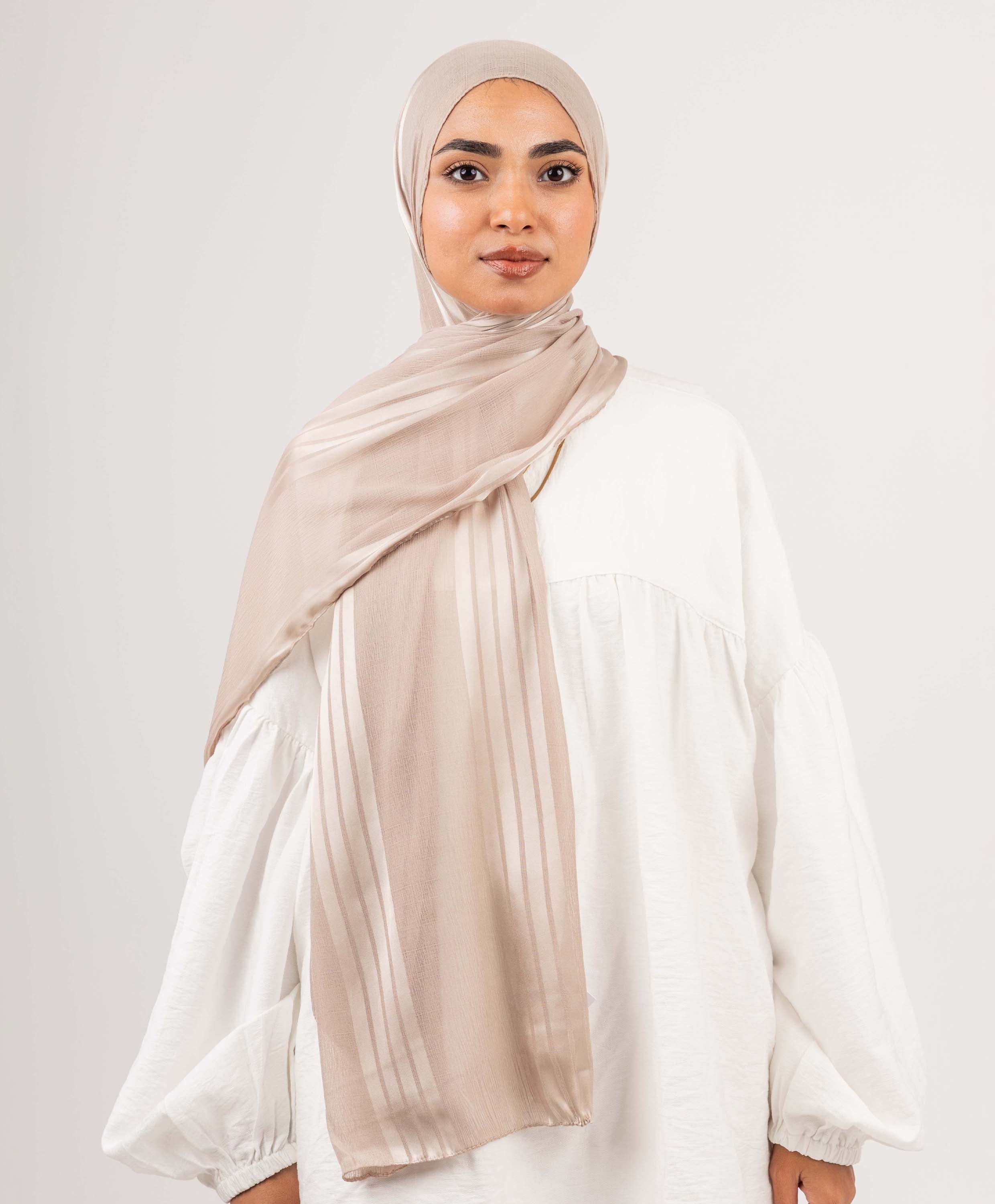Crinkle Satin Chiffon Scarf - Image 9
