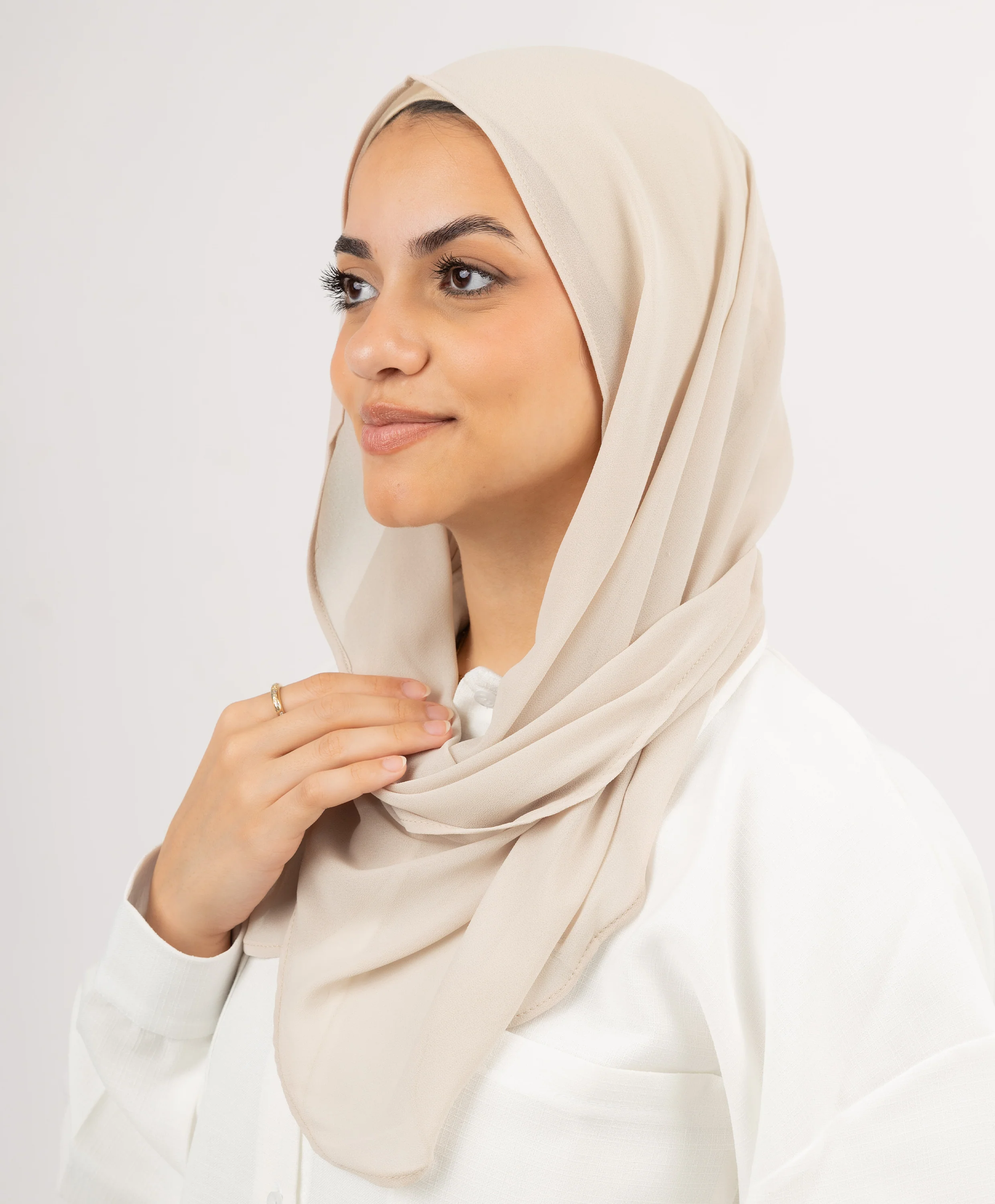 Easy Closed Chiffon Wrap Scarf - Image 2