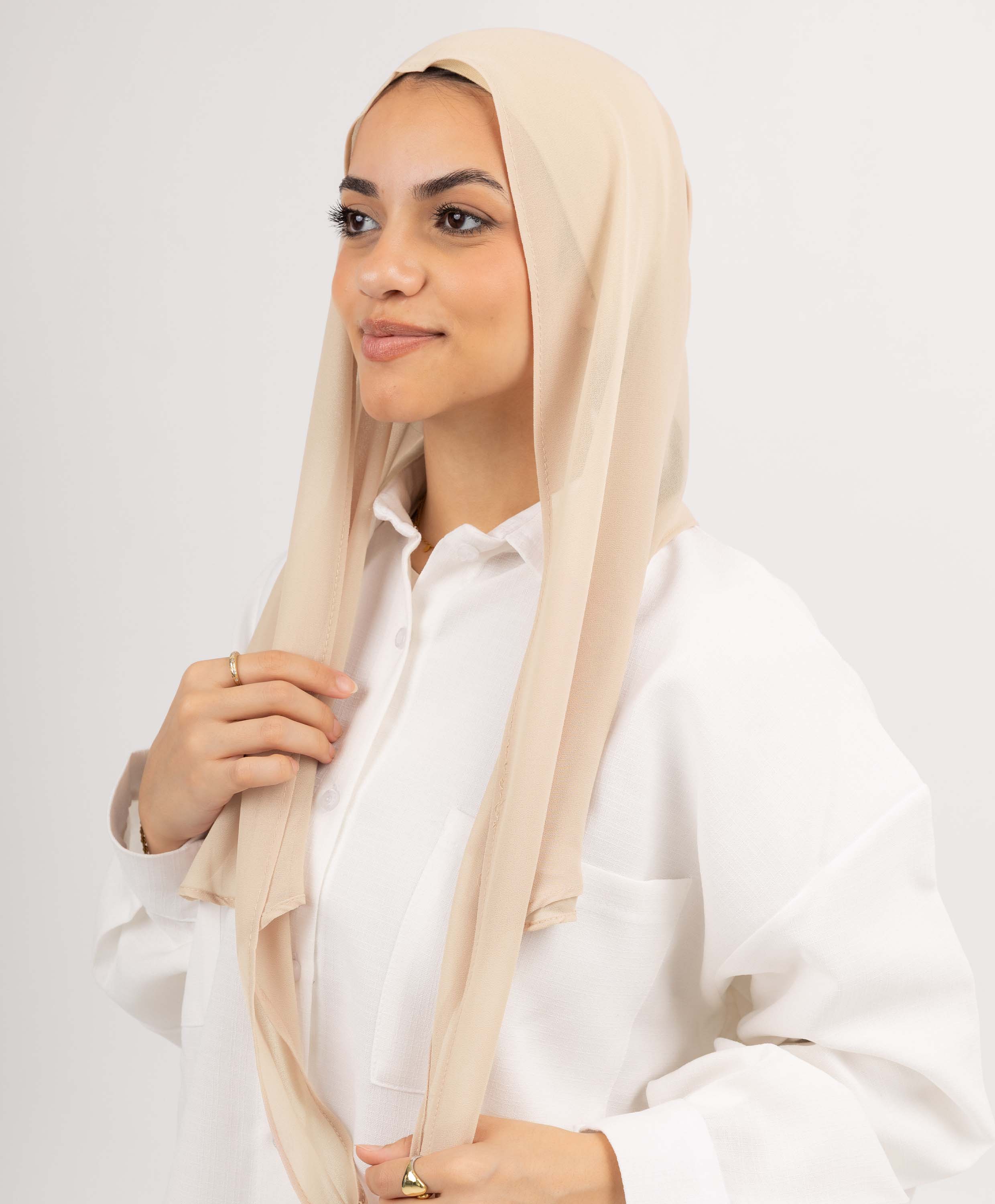 Easy Closed Chiffon Wrap Scarf - Image 8