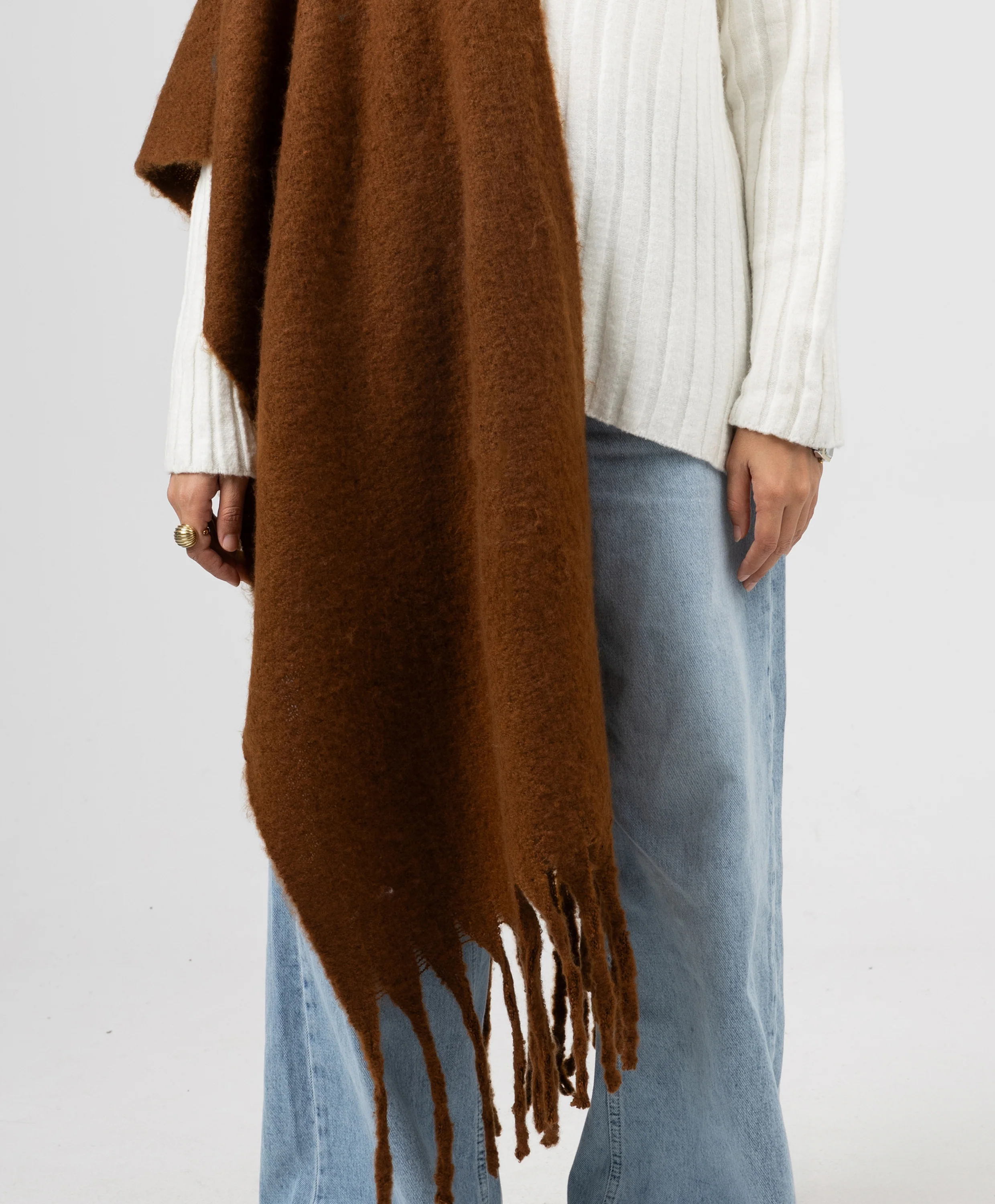 Essential Shawl-Caramel Brown - Image 2