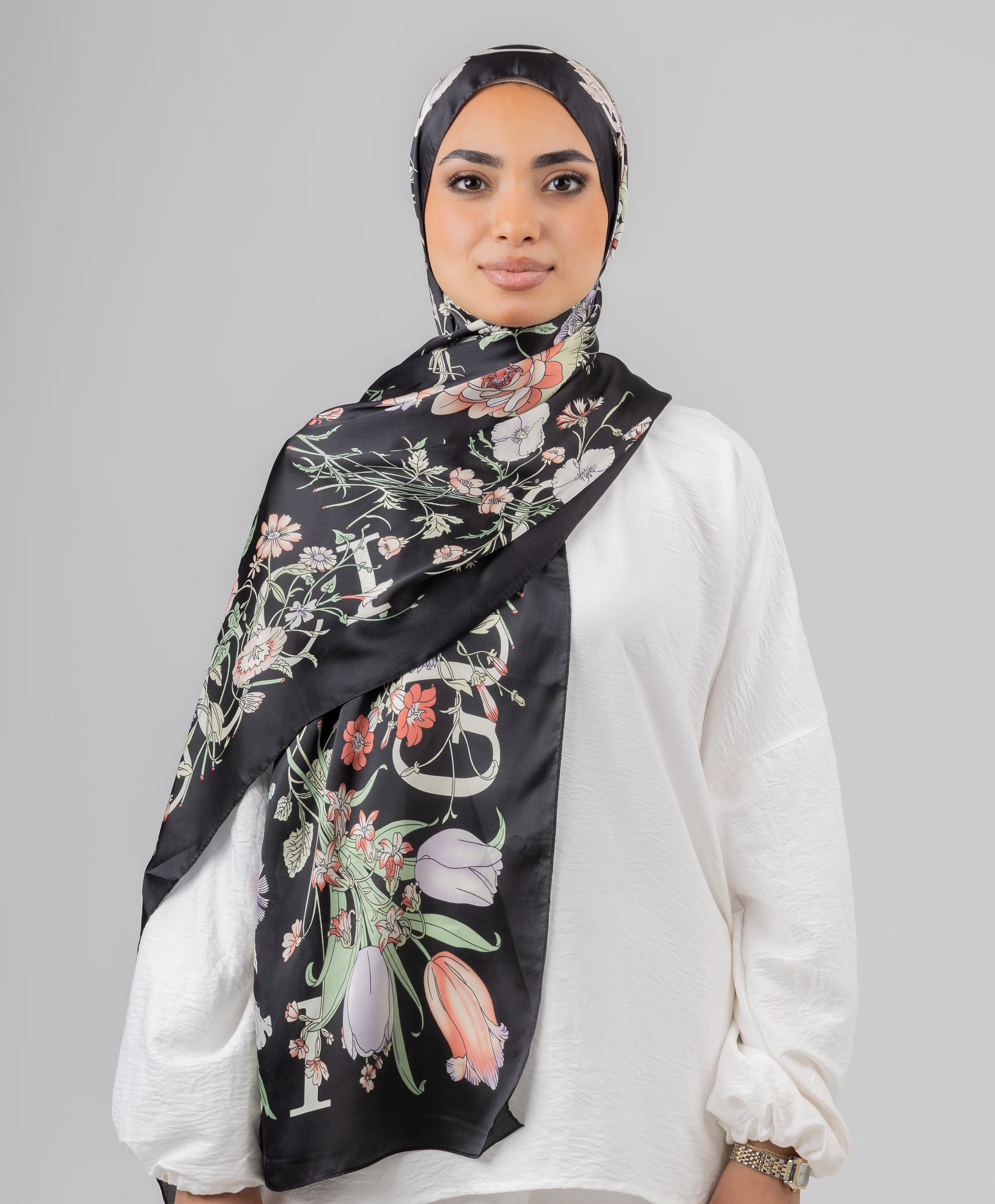 Floral Silk Scarf