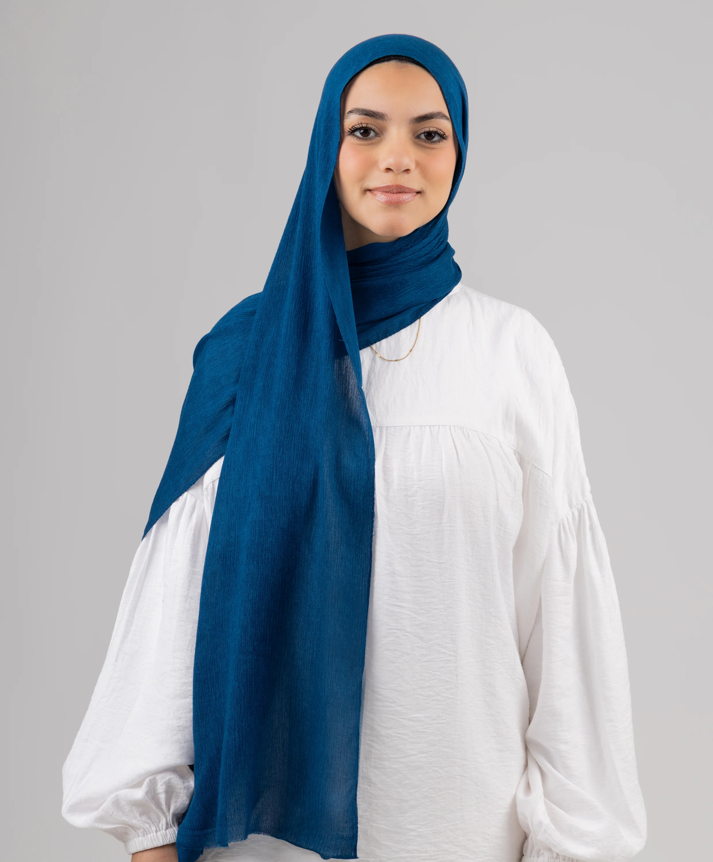 Foggy Marble Tassels Cotton Scarf - Image 16