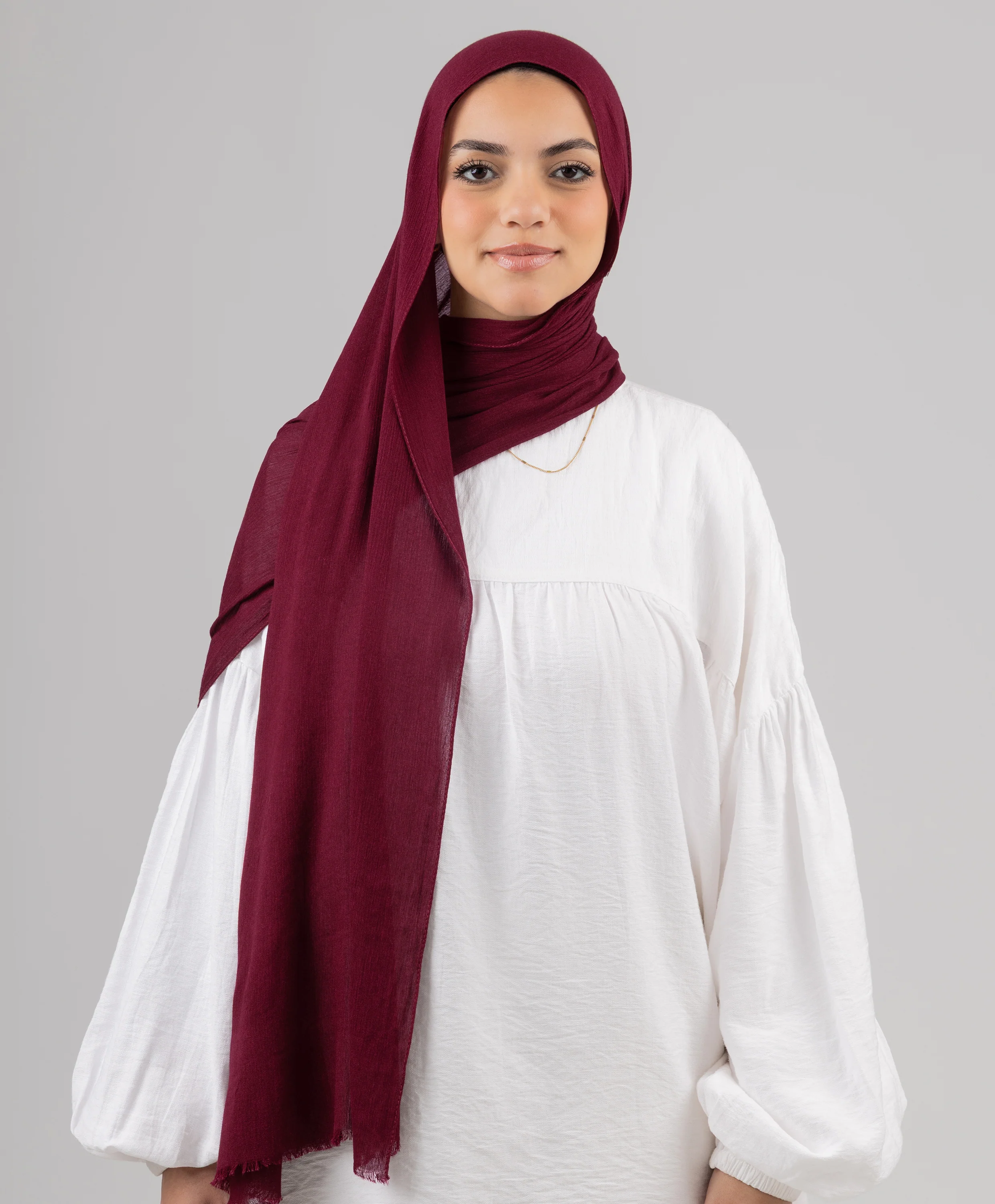 Foggy Marble Tassels Cotton Scarf - Image 18