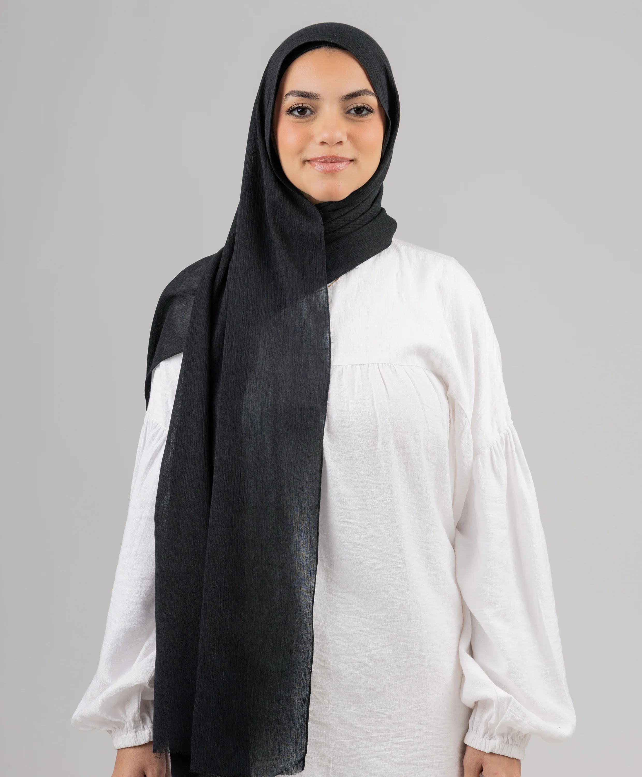 Foggy Marble Tassels Cotton Scarf - Image 19