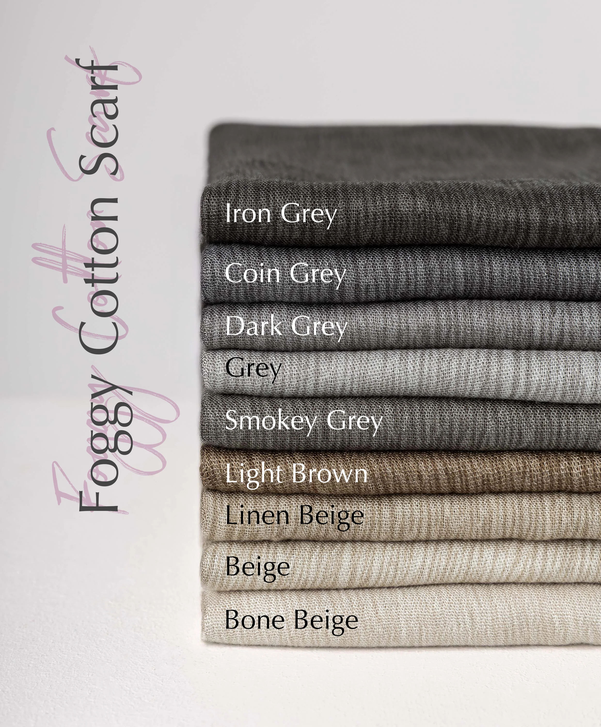 Foggy Marble Cotton Scarf