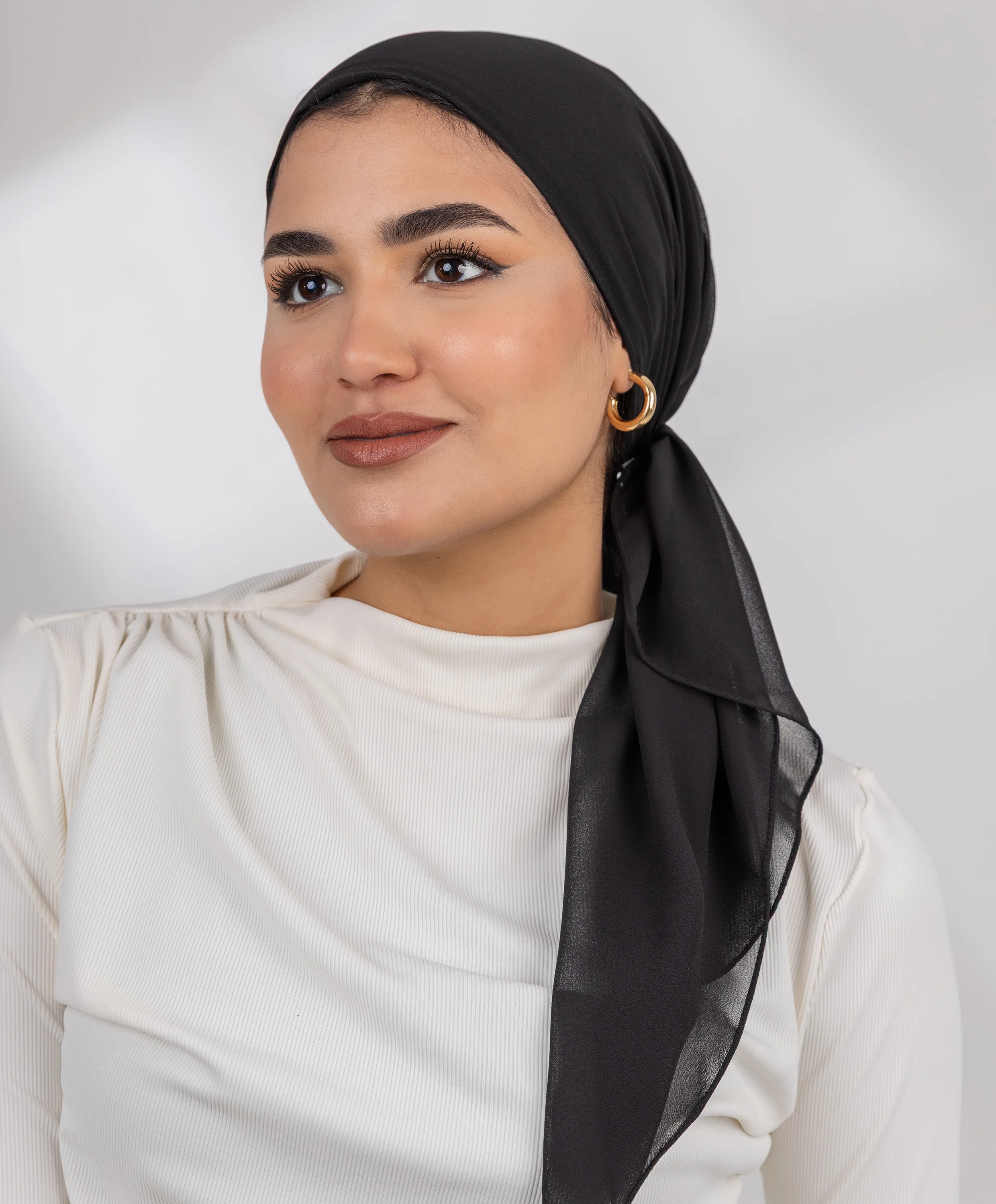 Girly Chiffon Square Scarf - Image 6