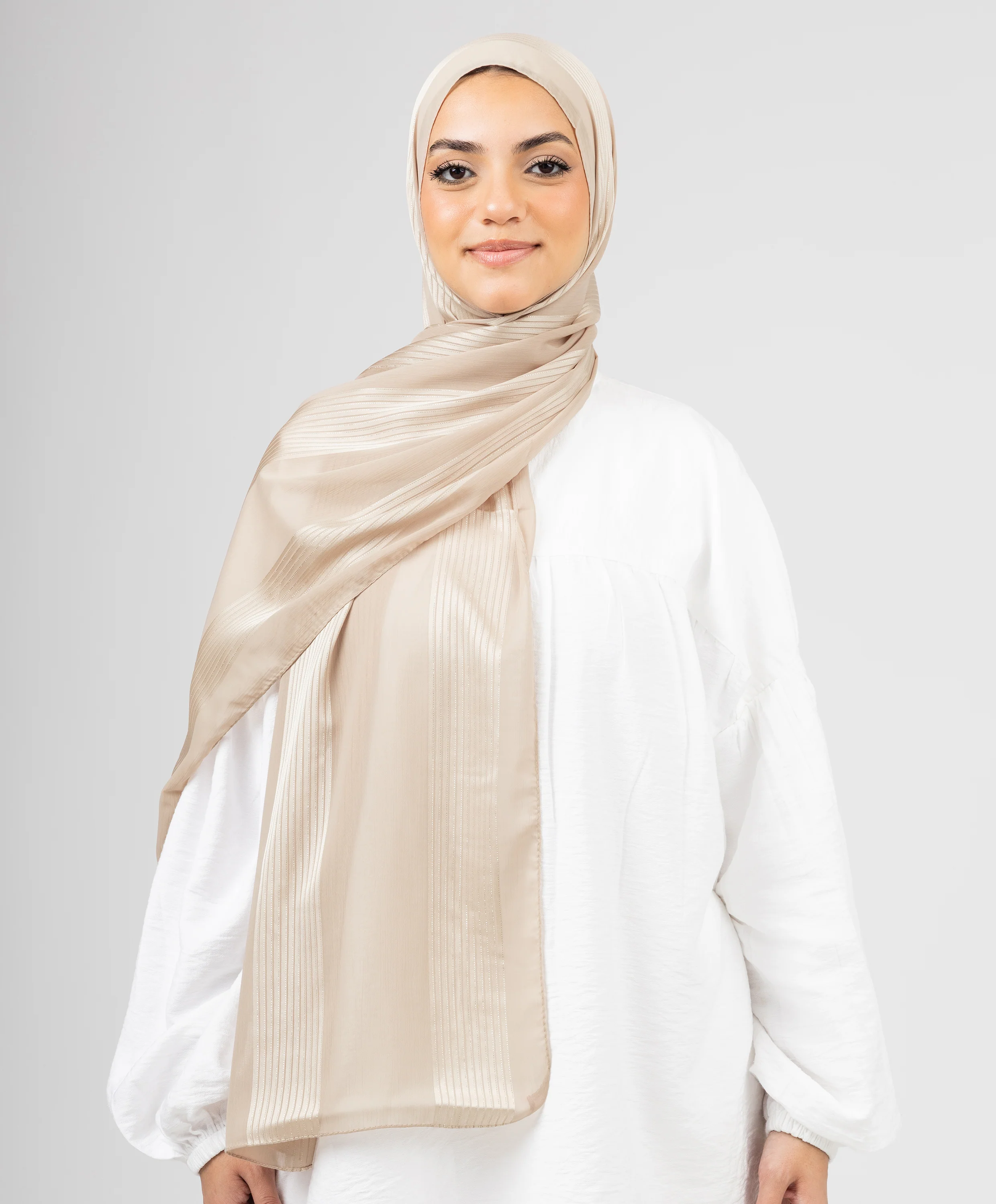 Glittery Crinkle Satin Chiffon Scarf - Image 22