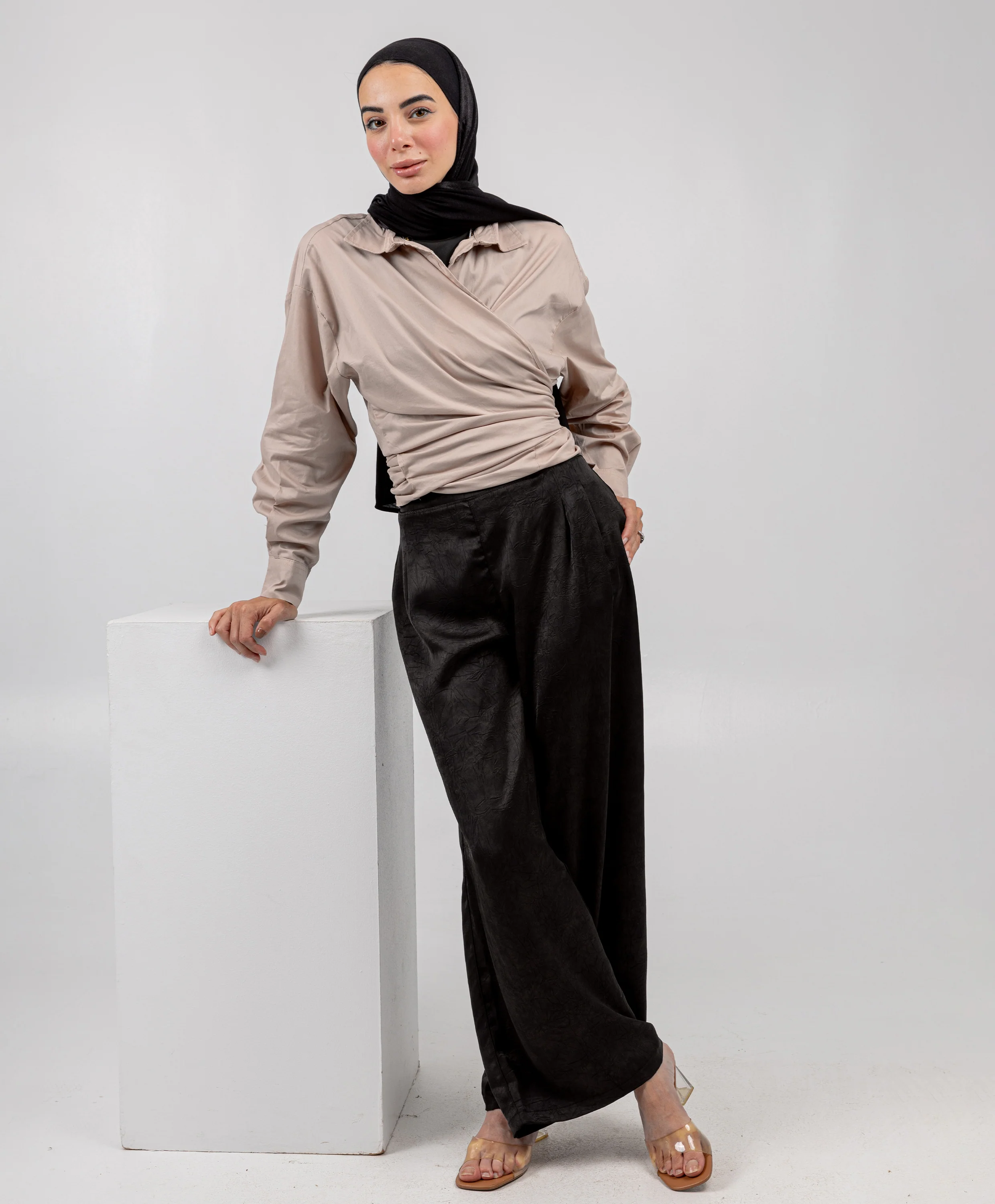 Glossy Satin Pants - Image 6