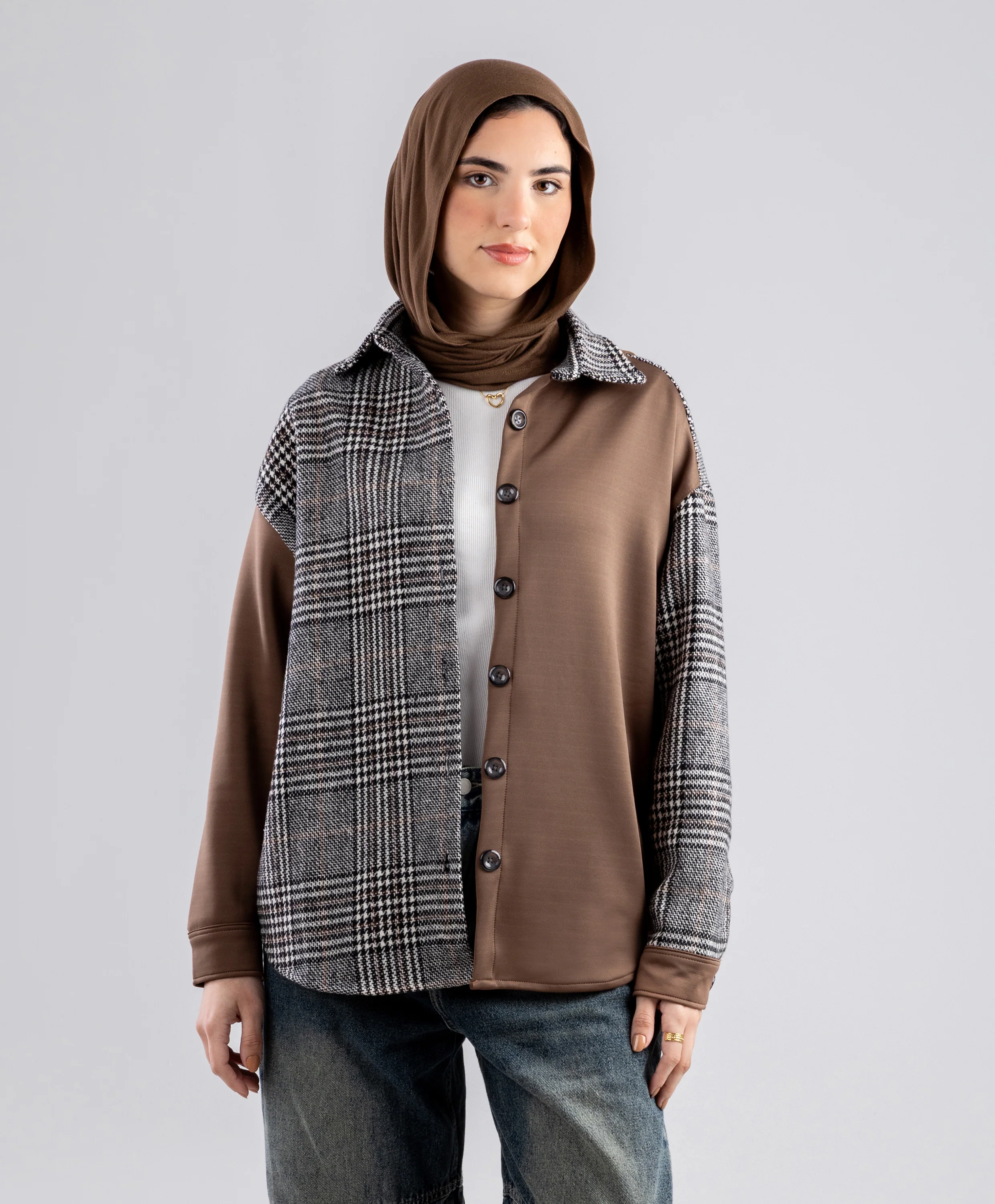 Half Plaid Shirt - Image 5