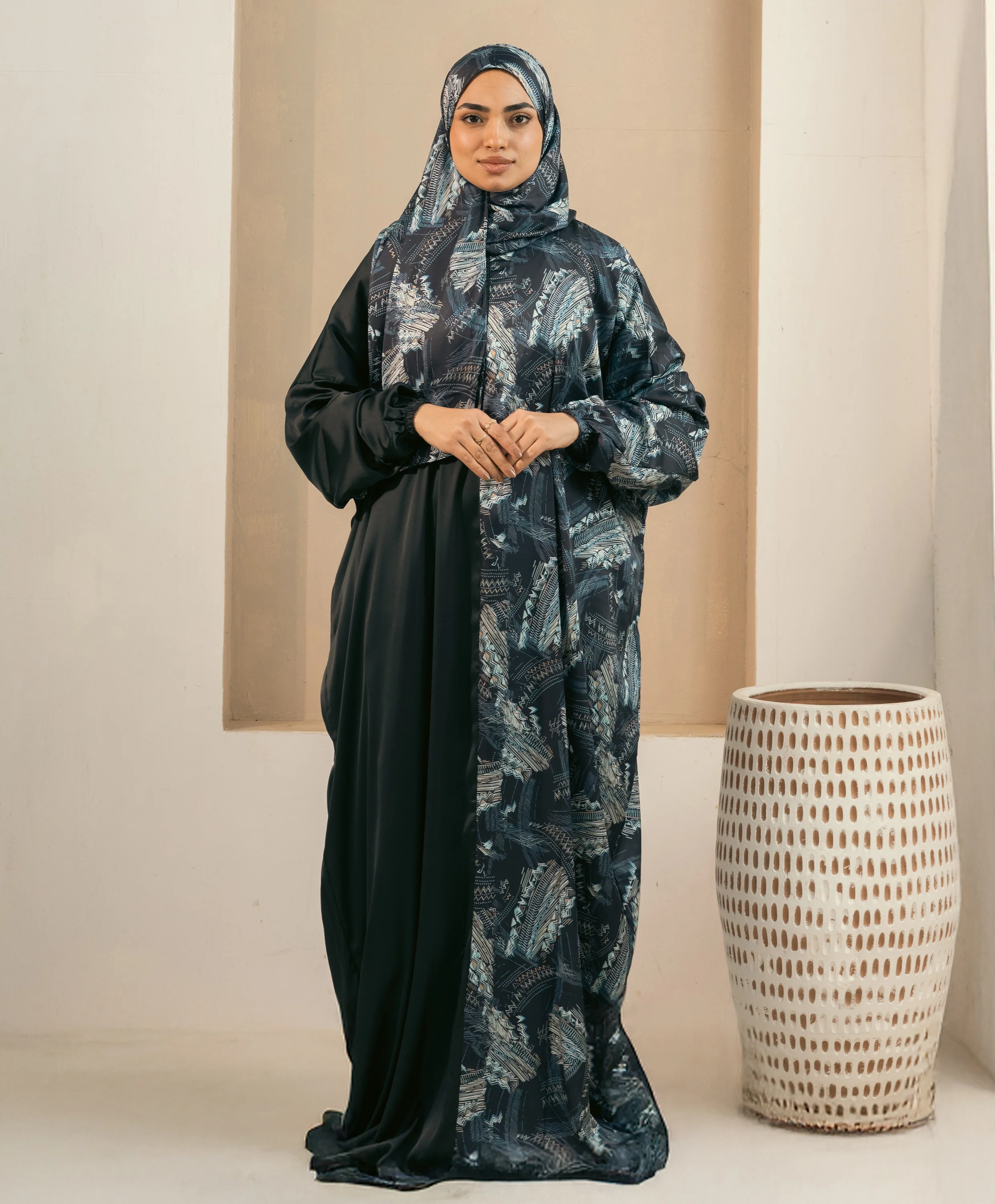 Half Printed Satin Isdal - Image 3