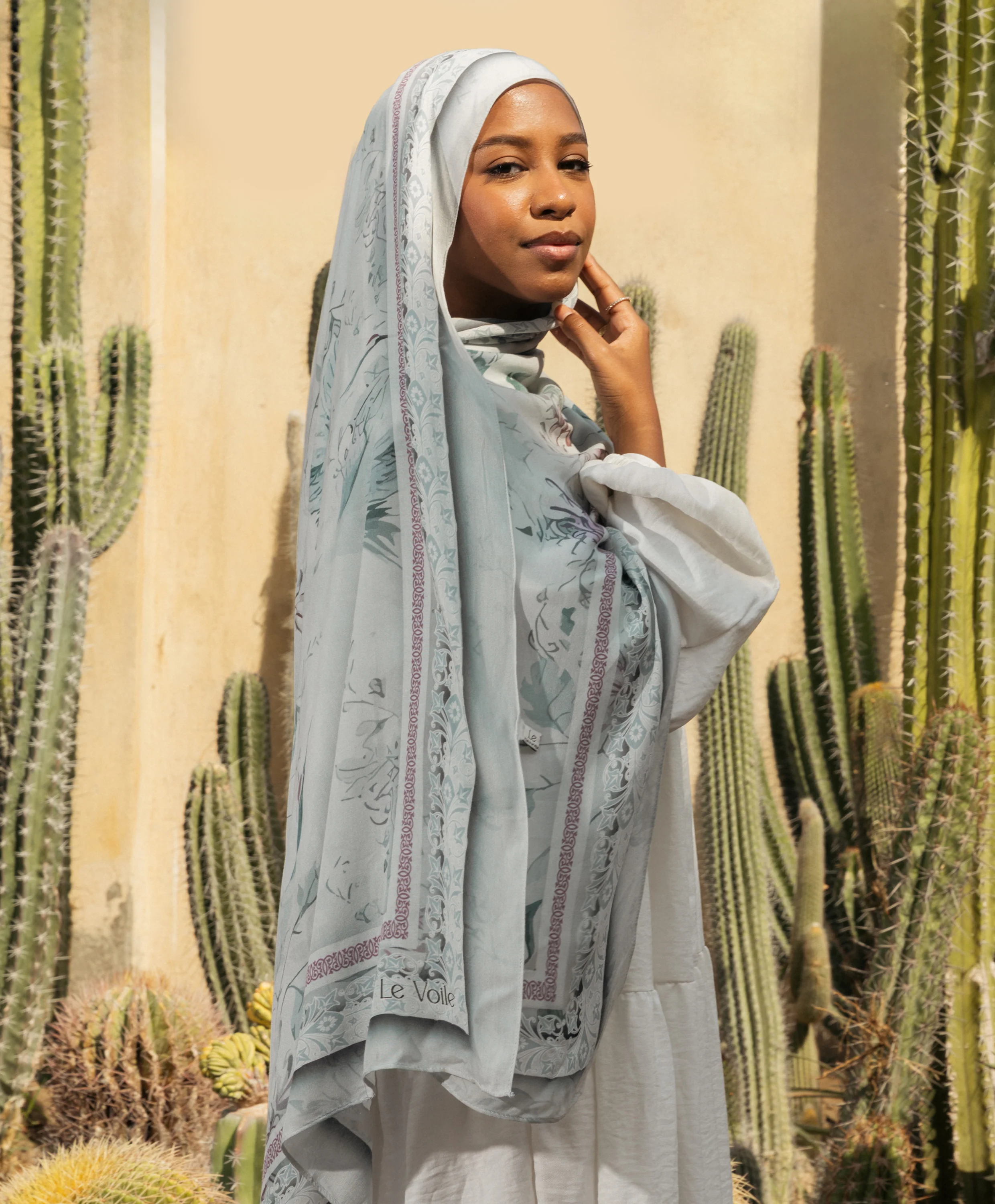 Icy Bloom Modal Scarf