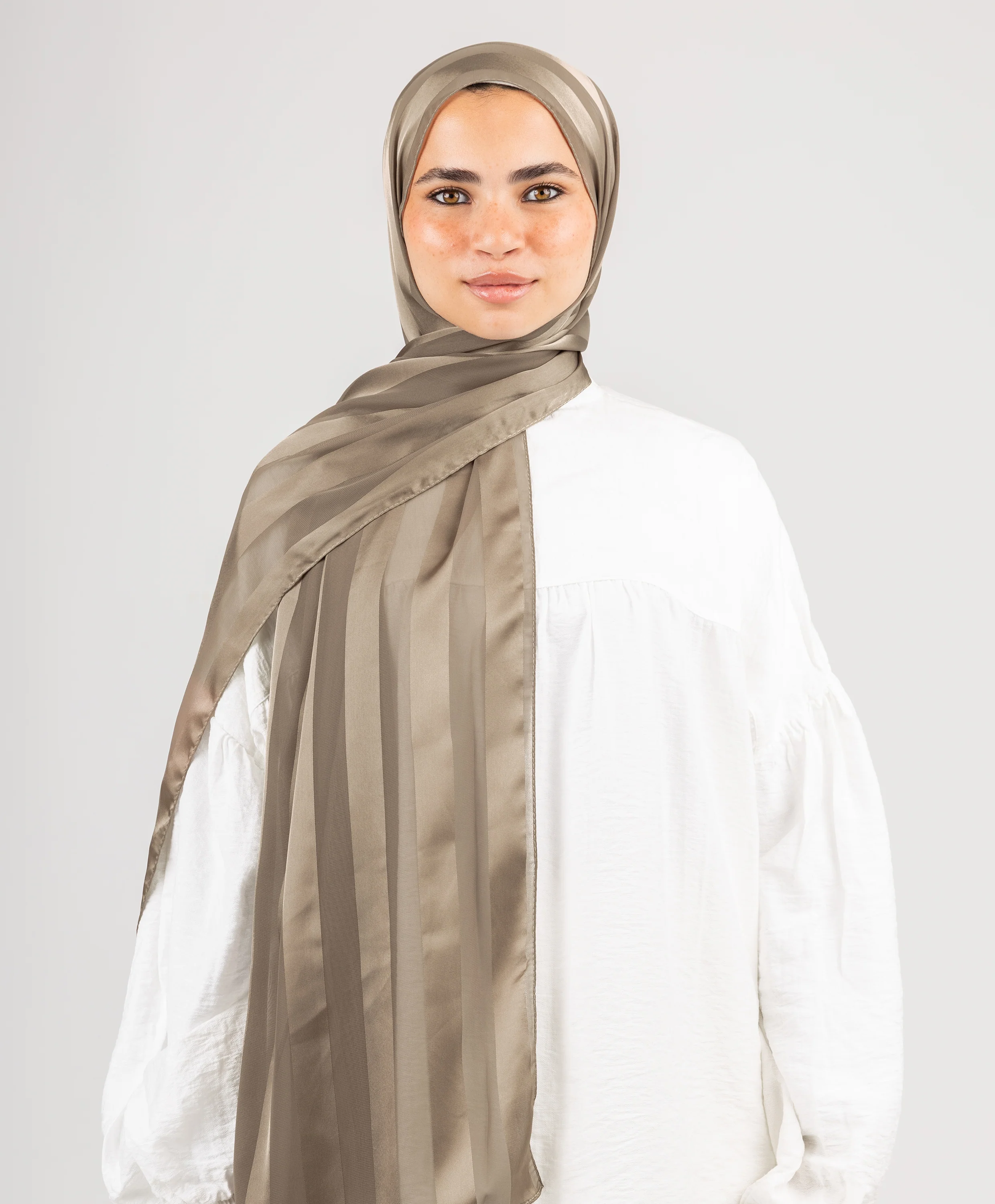 Lined Satin Chiffon Scarf - Image 14