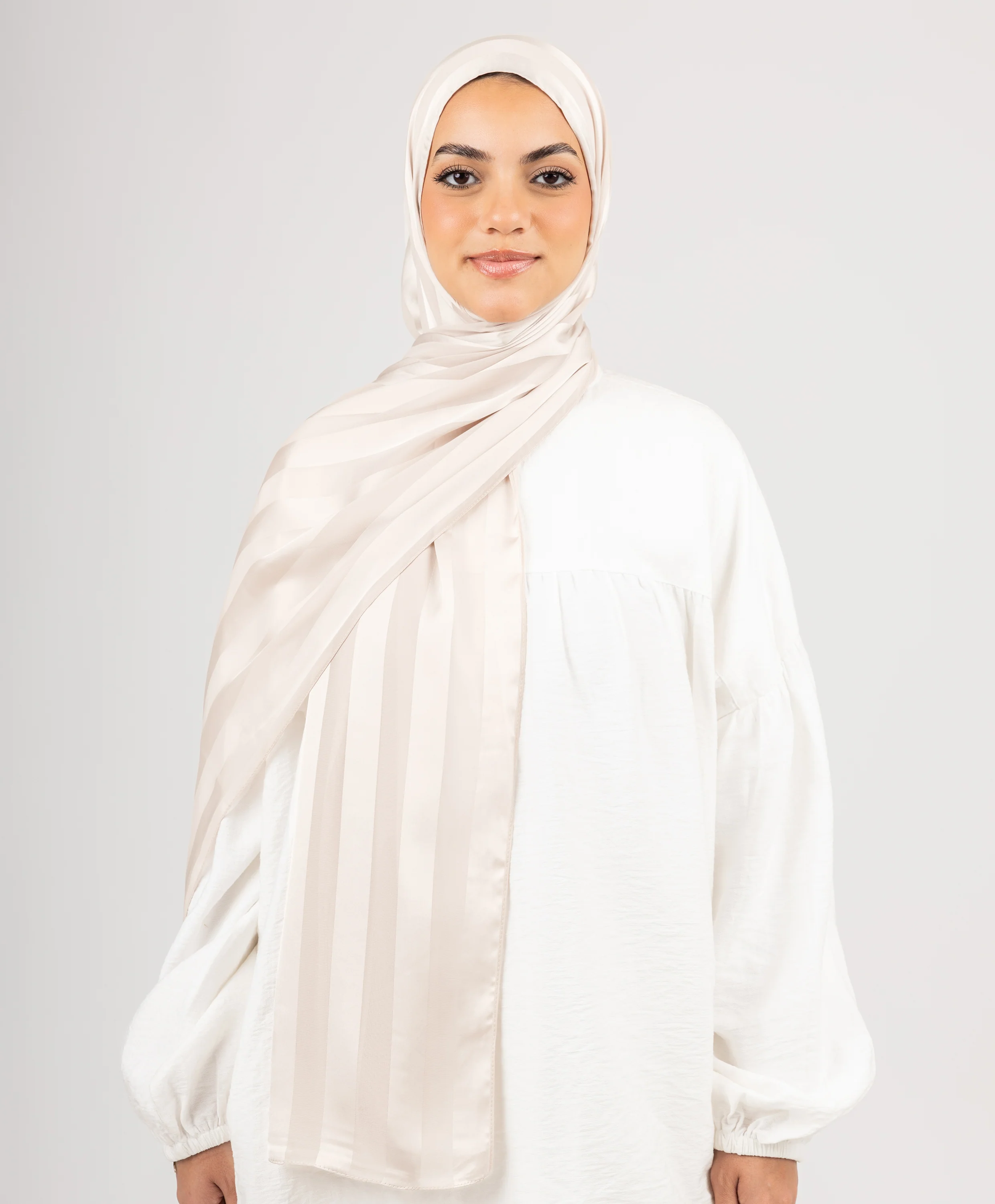 Lined Satin Chiffon Scarf - Image 5