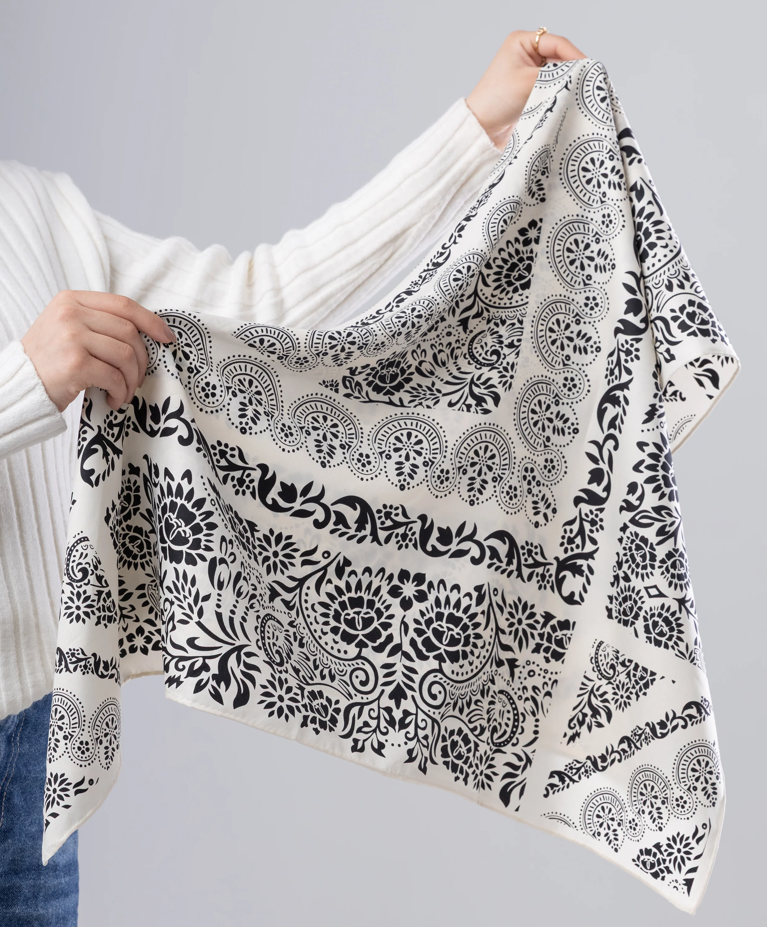 Luxury Silk Square Scarf - Image 11