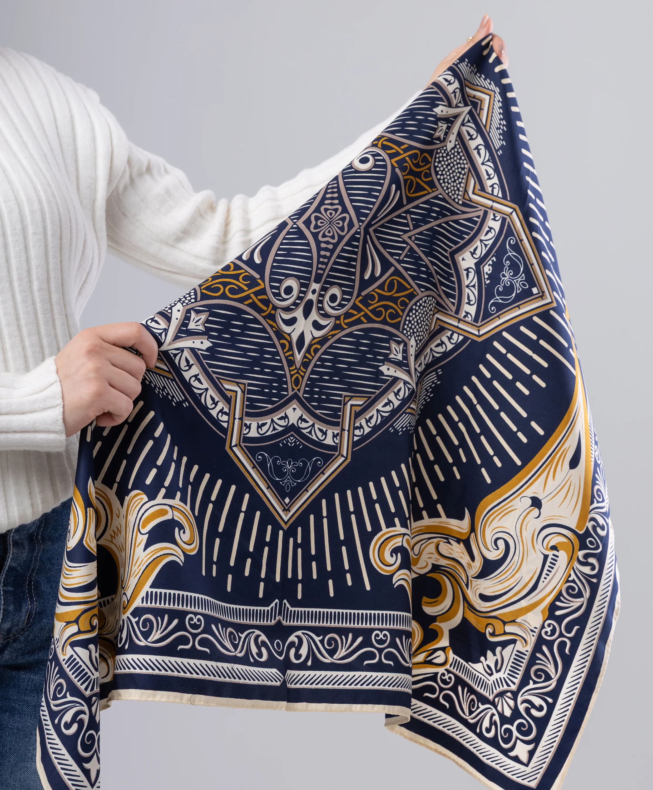 Luxury Silk Square Scarf - Image 12