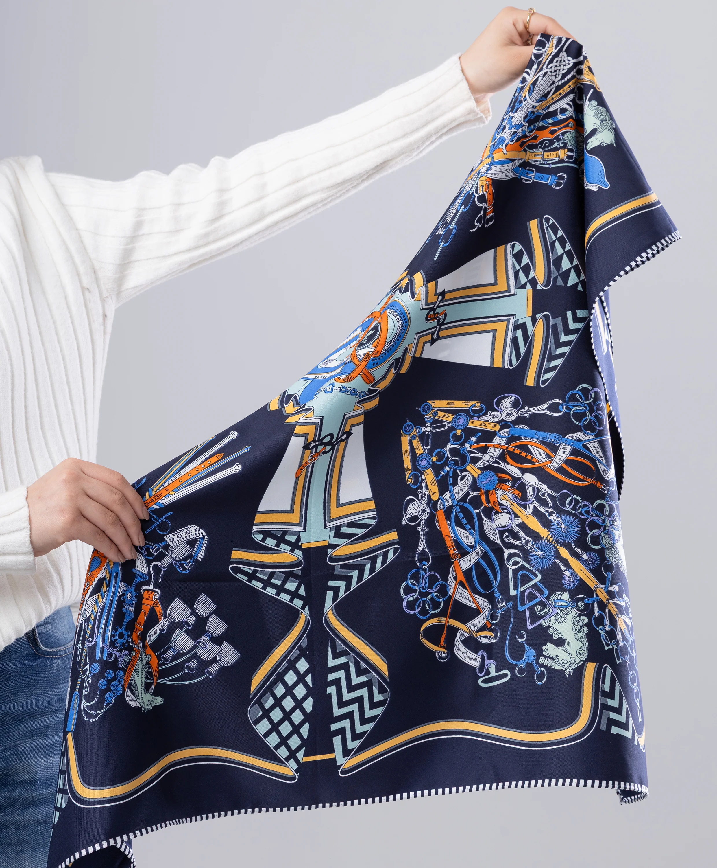 Luxury Silk Square Scarf - Image 16