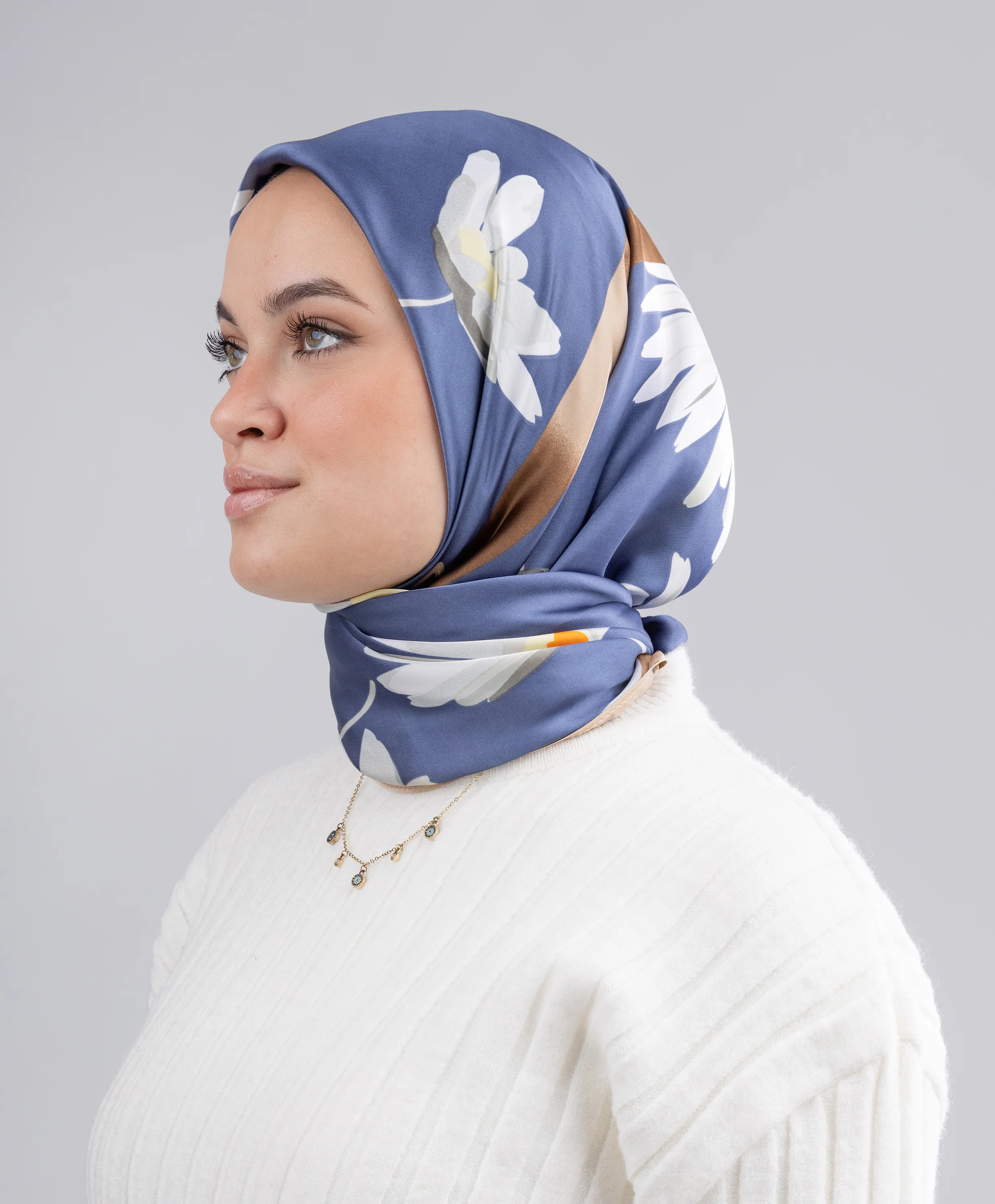 Luxury Silk Square Scarf - Image 3