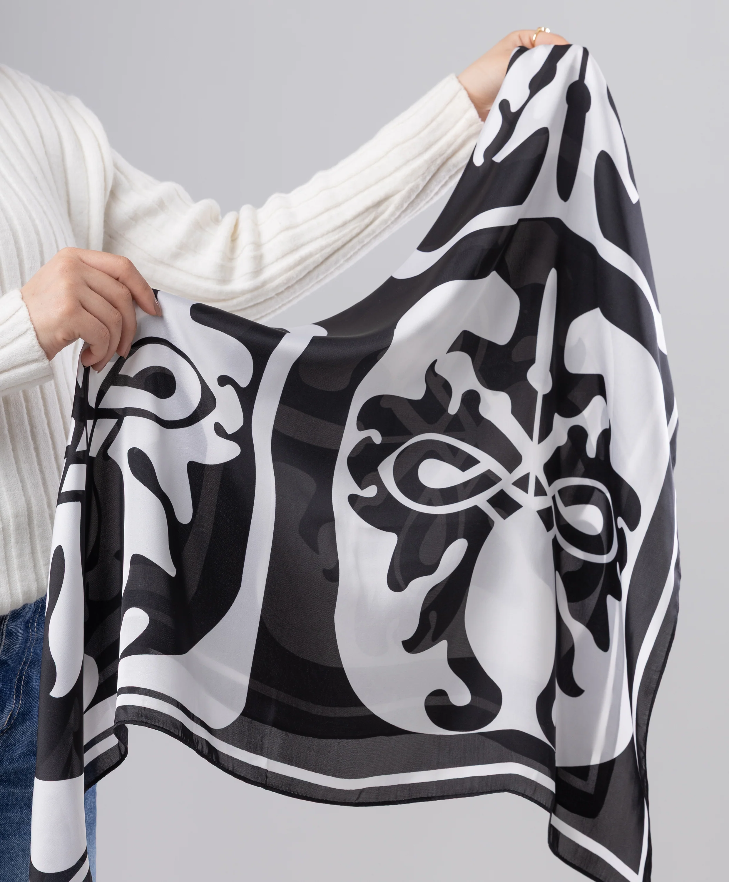 Luxury Silk Square Scarf - Image 6