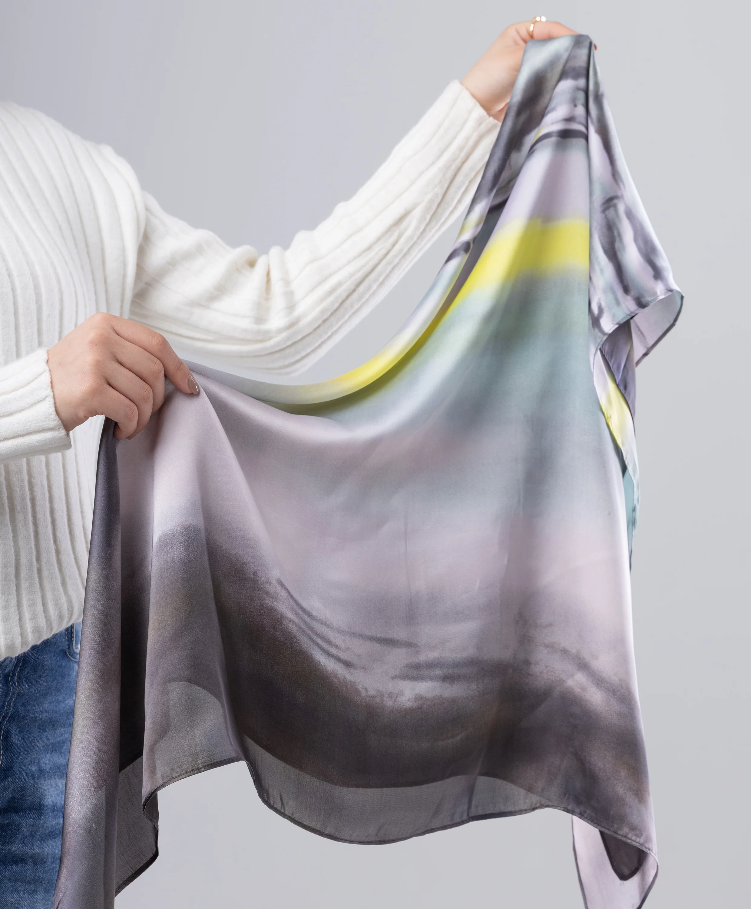 Luxury Silk Square Scarf - Image 8