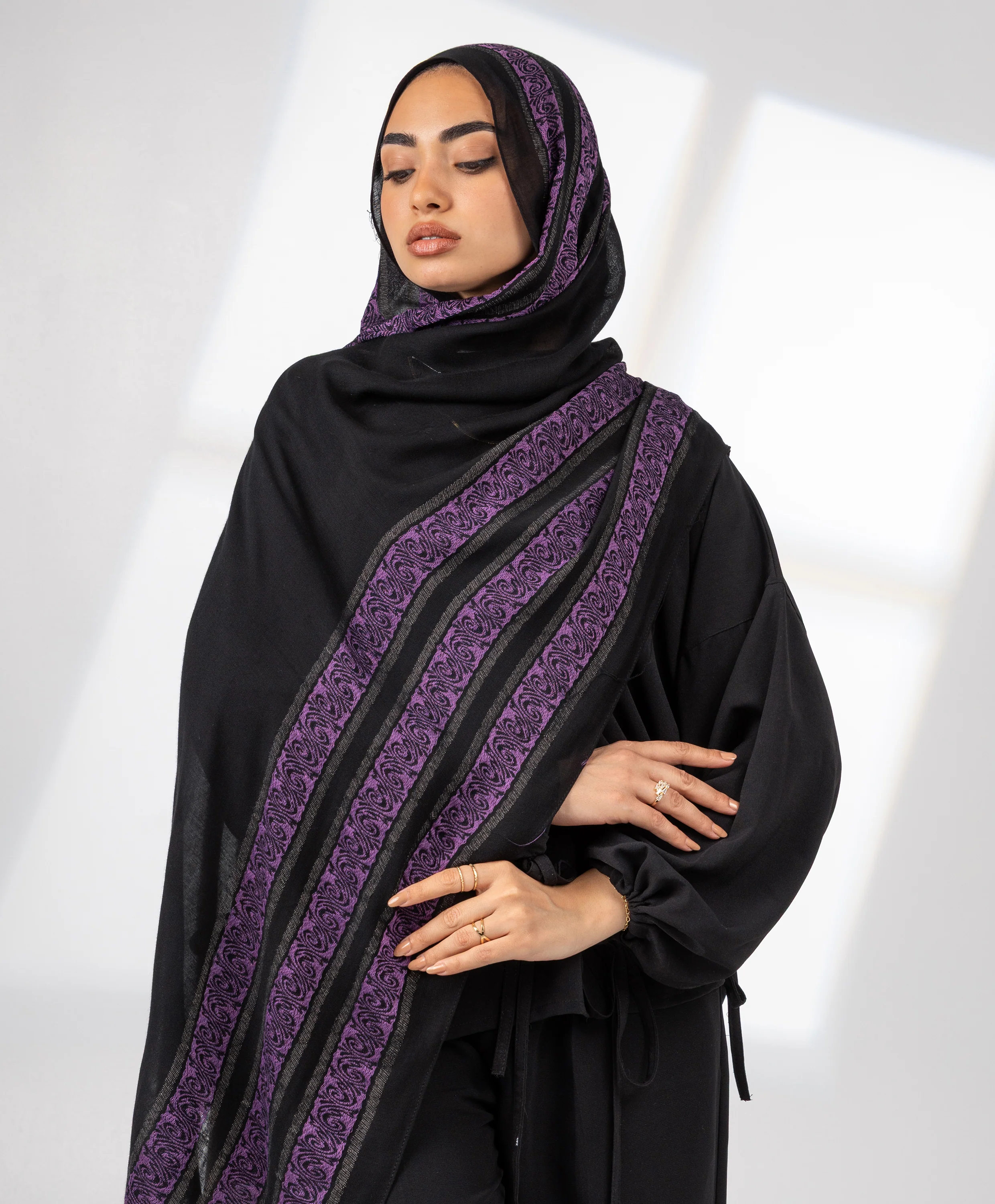 Midnight Linen Scarf