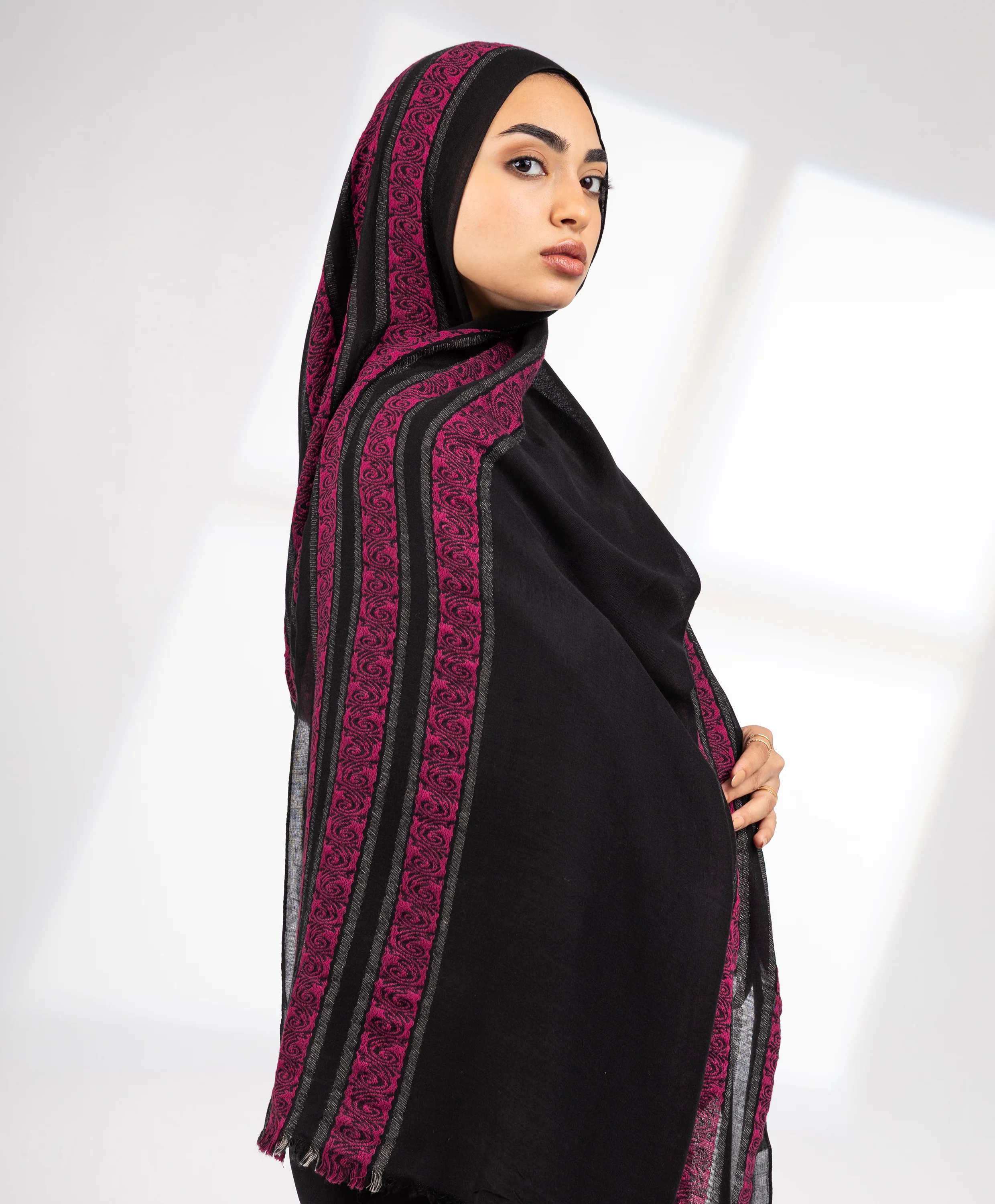 Midnight Linen Scarf - Image 7