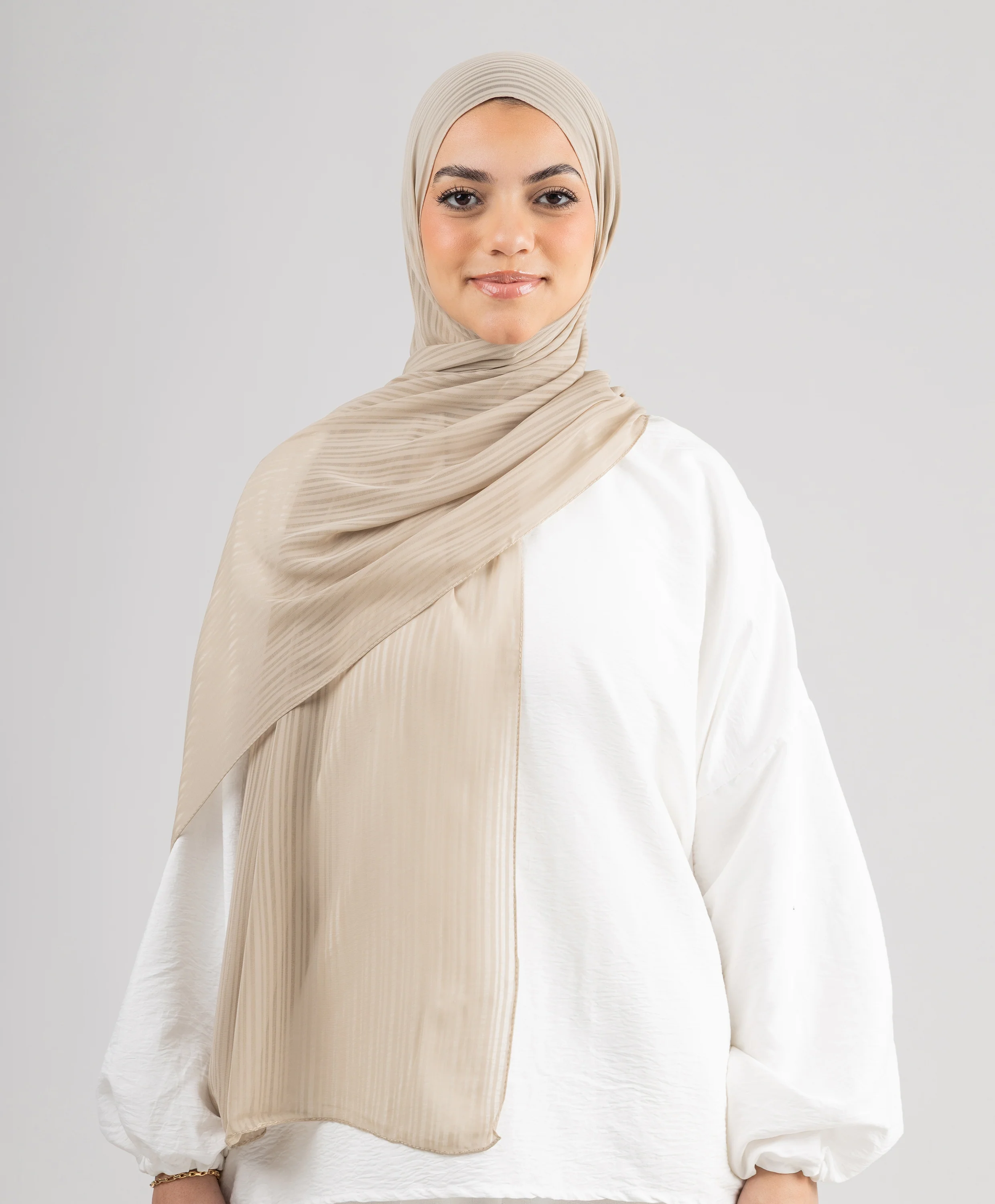 Mini Stripes Chiffon Scarf - Image 5