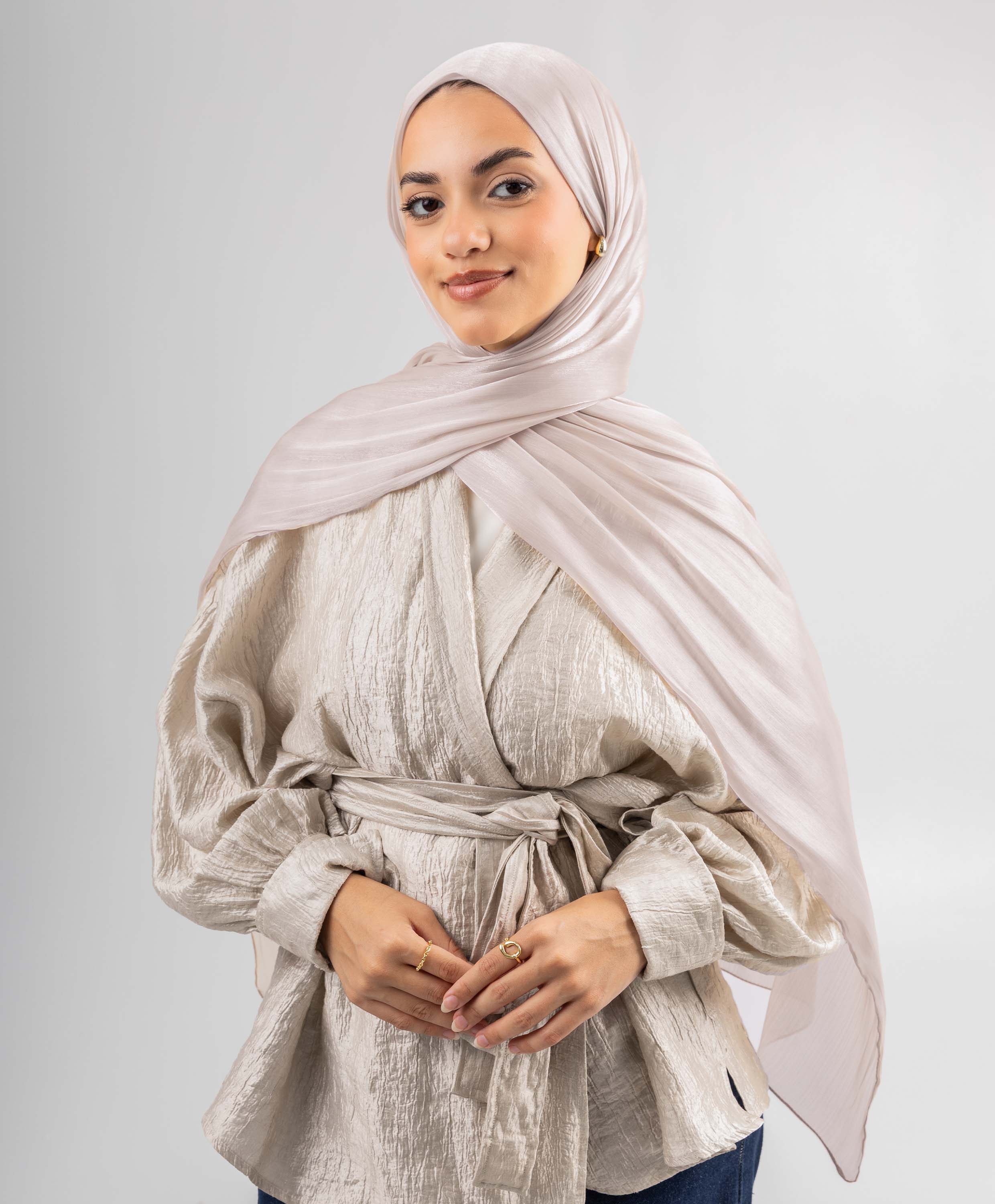 Organza Crinkle Satin Scarf - Image 53