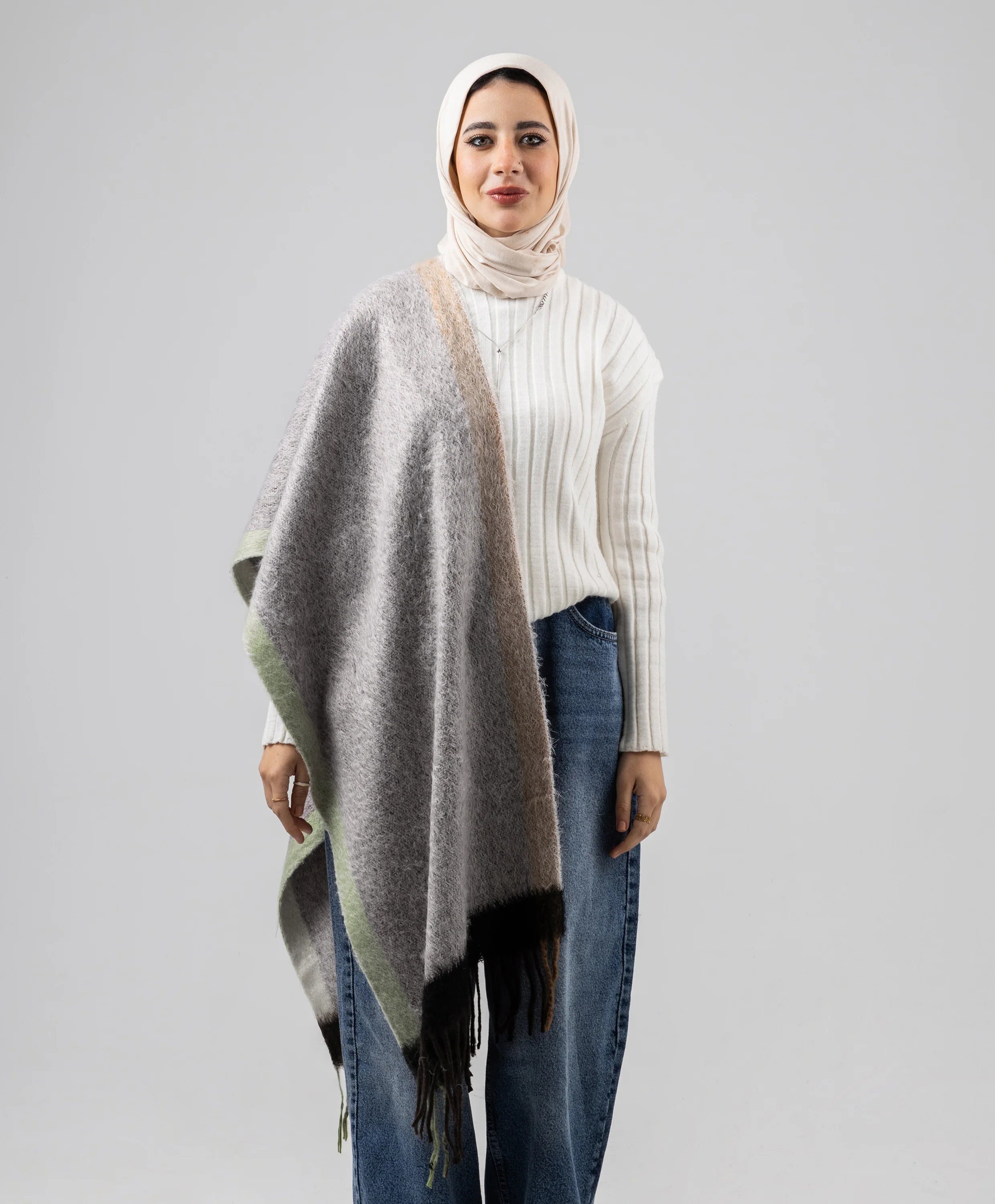Painterly Winter Shawl - Image 8
