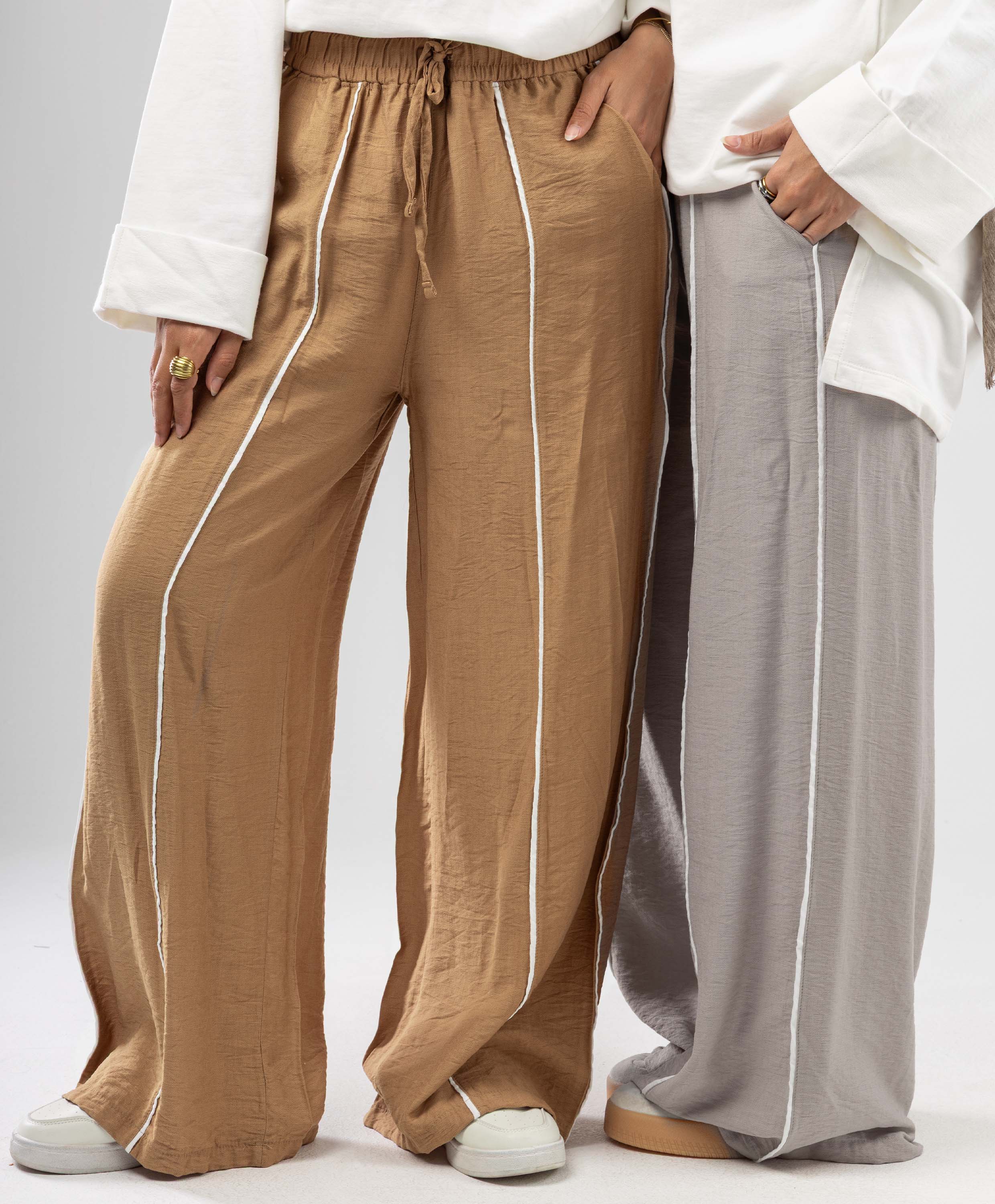 Piping Linen Pants - Image 5