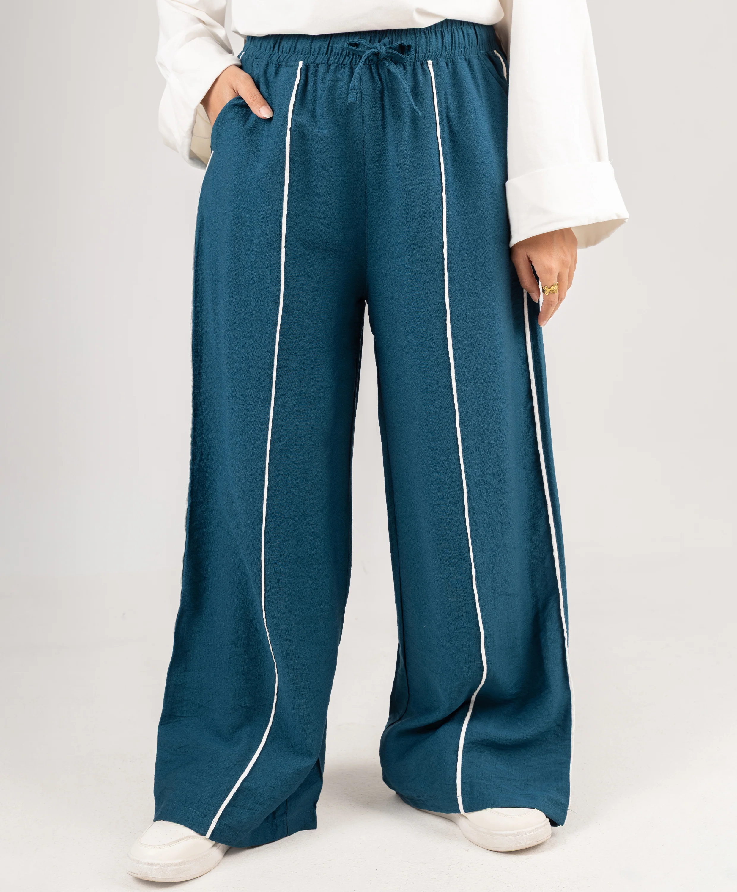 Piping Linen Pants - Image 9