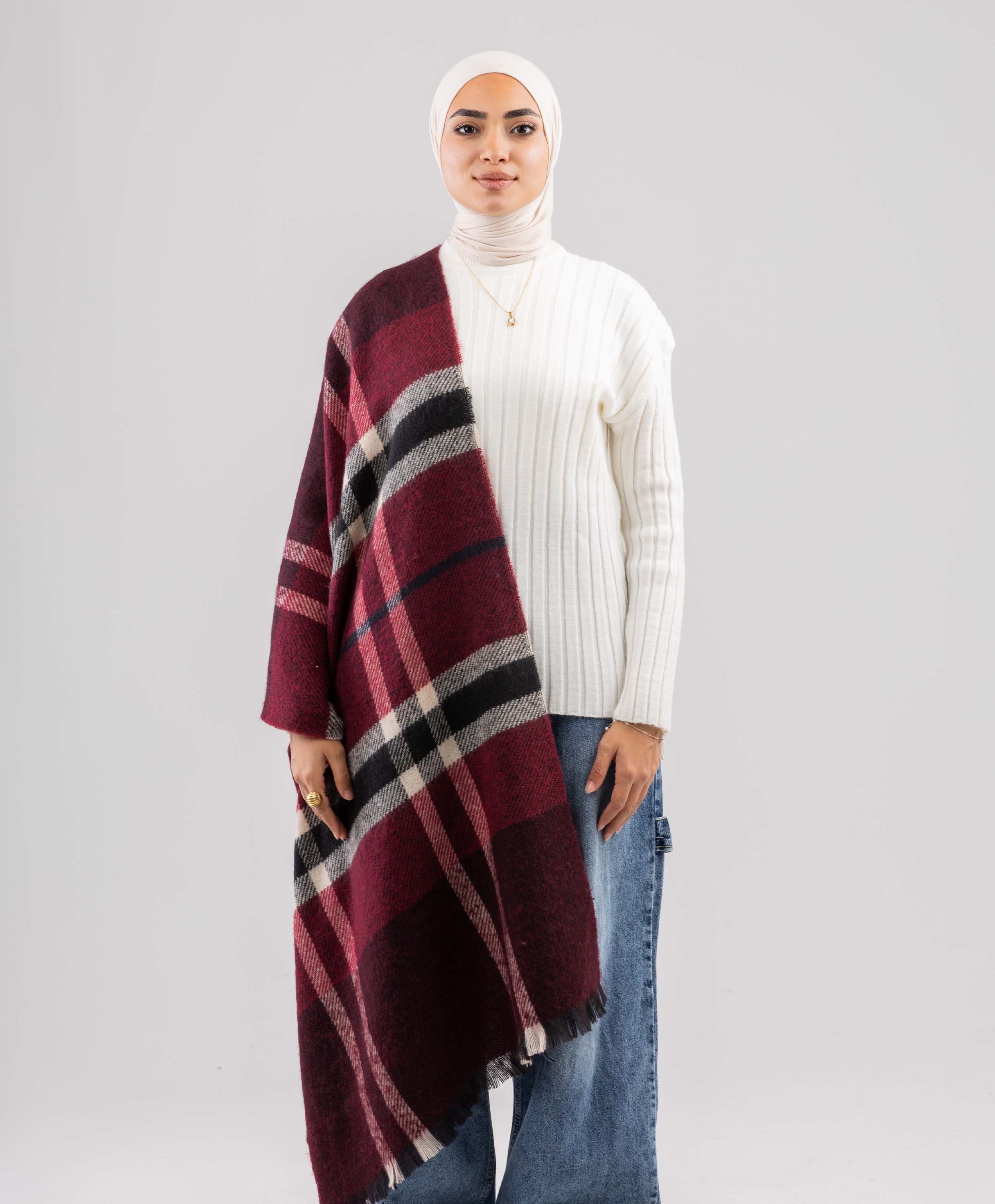 Plaid Winter Shawl - Image 10