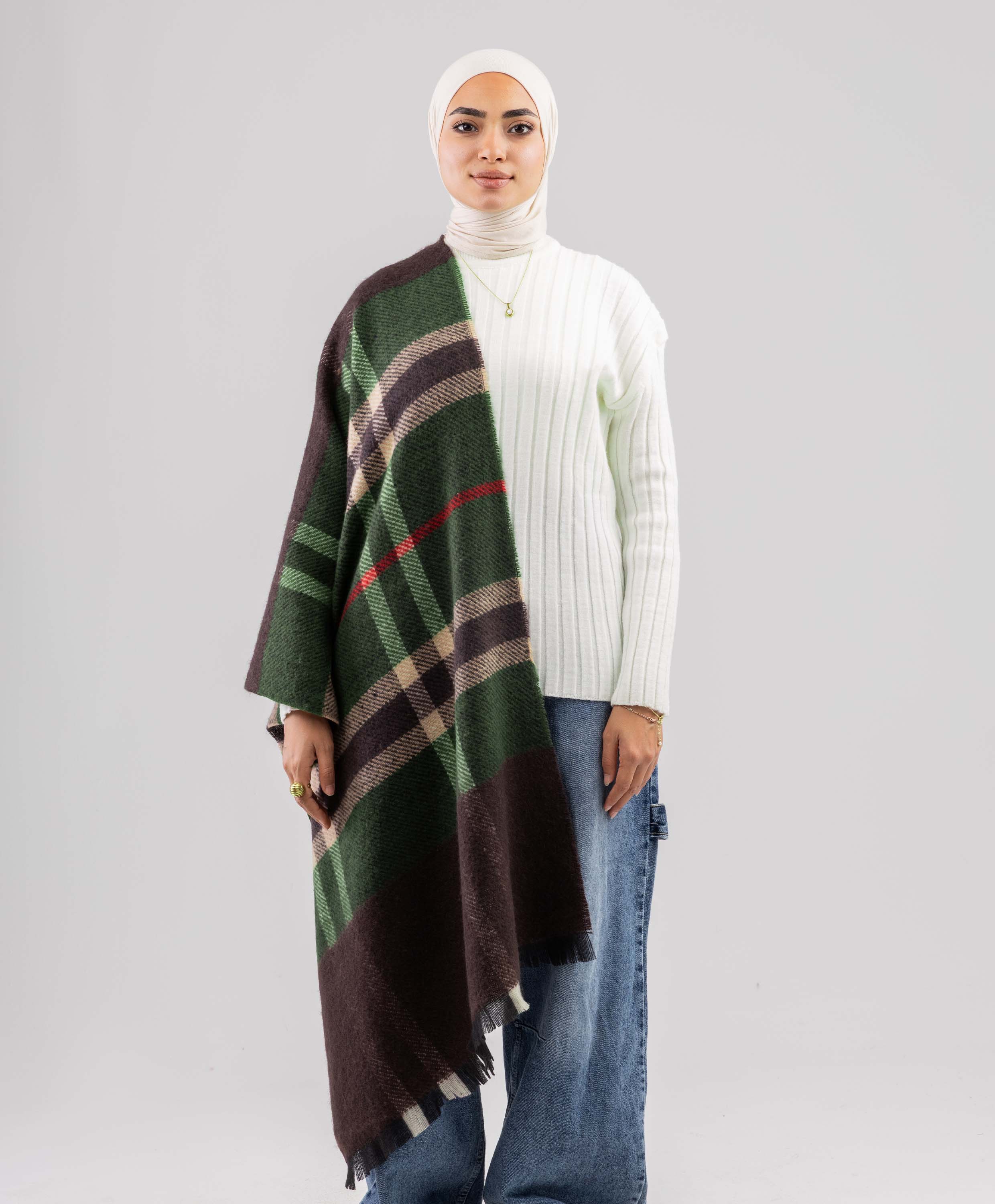 Plaid Winter Shawl - Image 5