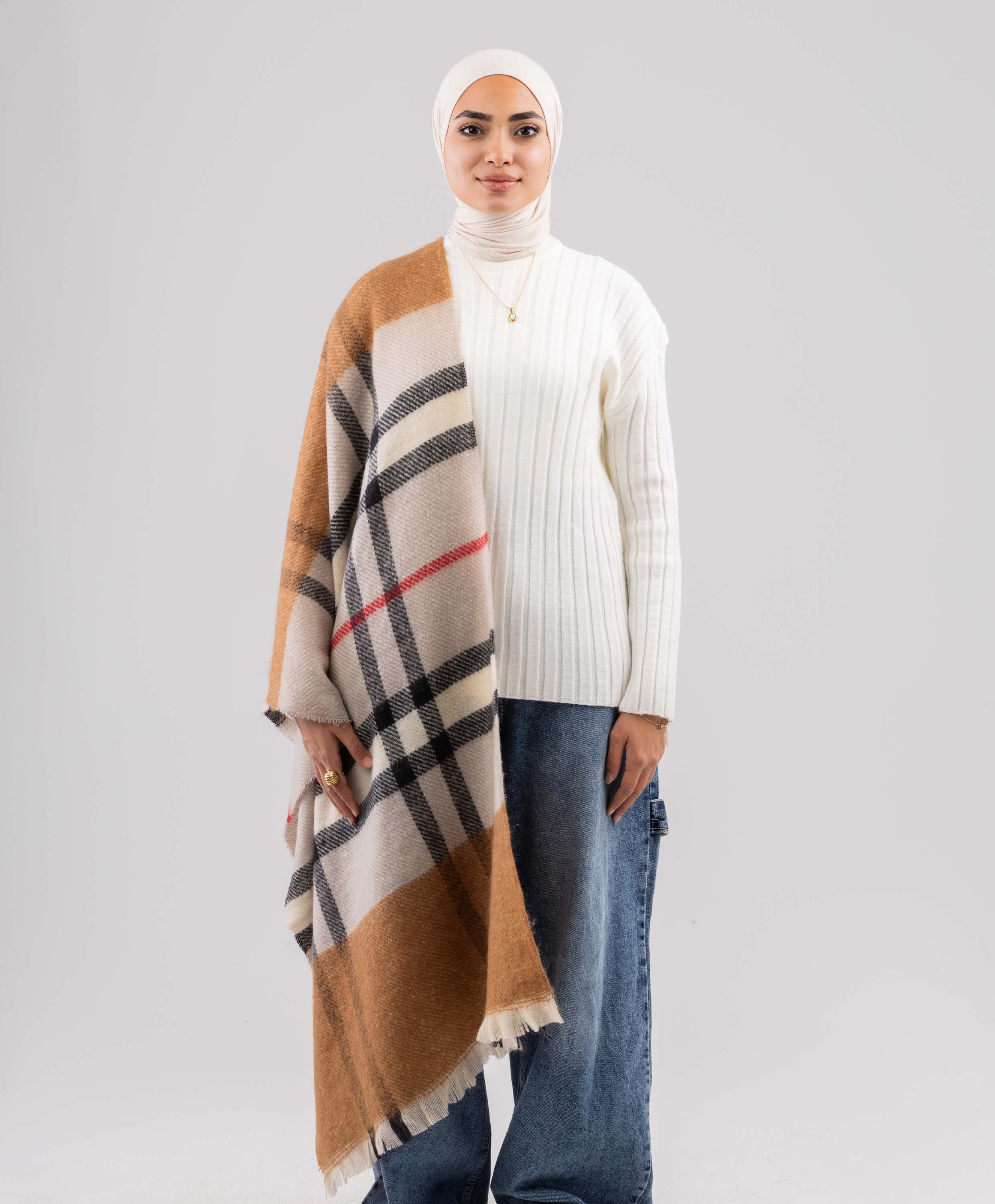 Plaid Winter Shawl - Image 6