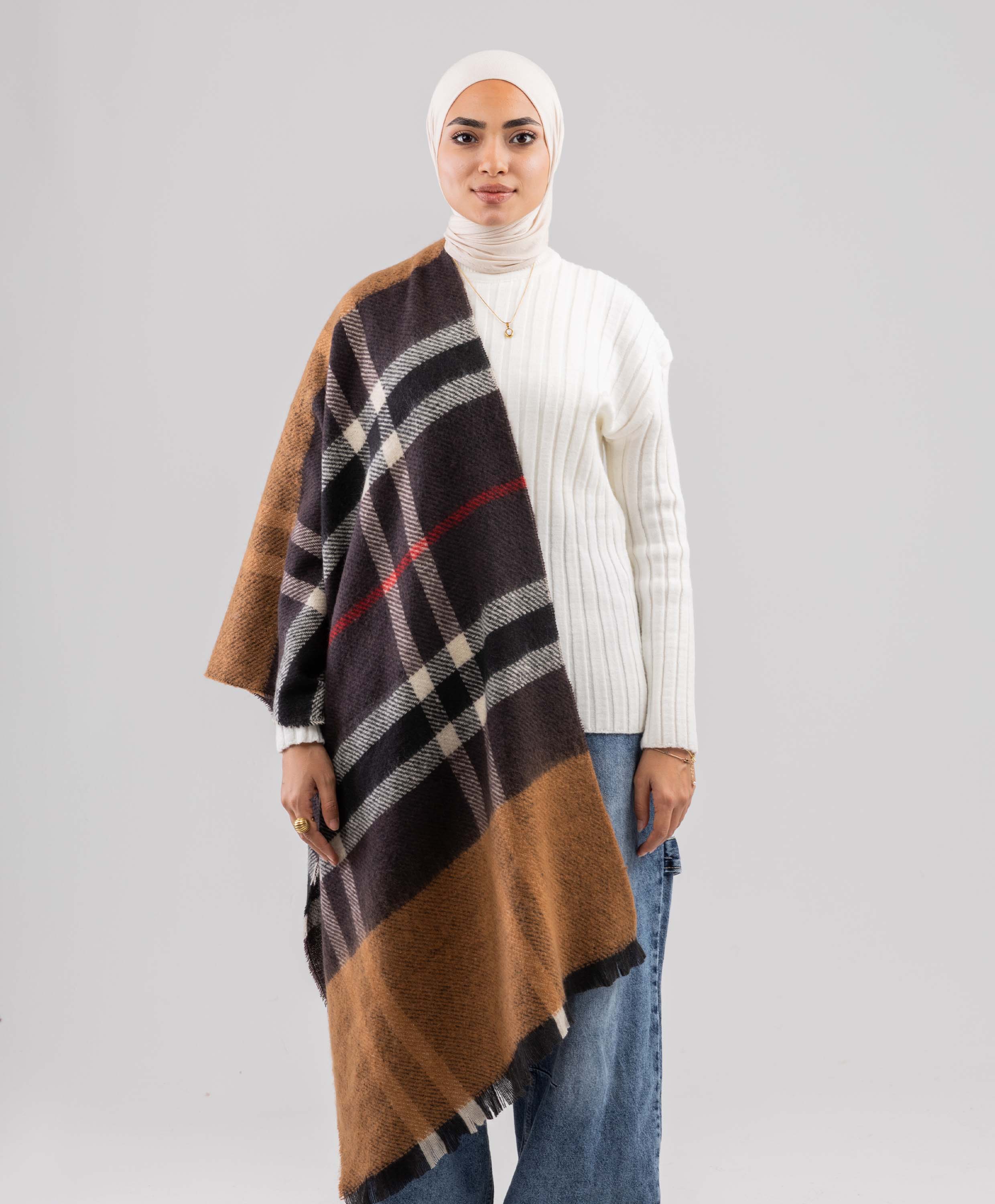 Plaid Winter Shawl - Image 9