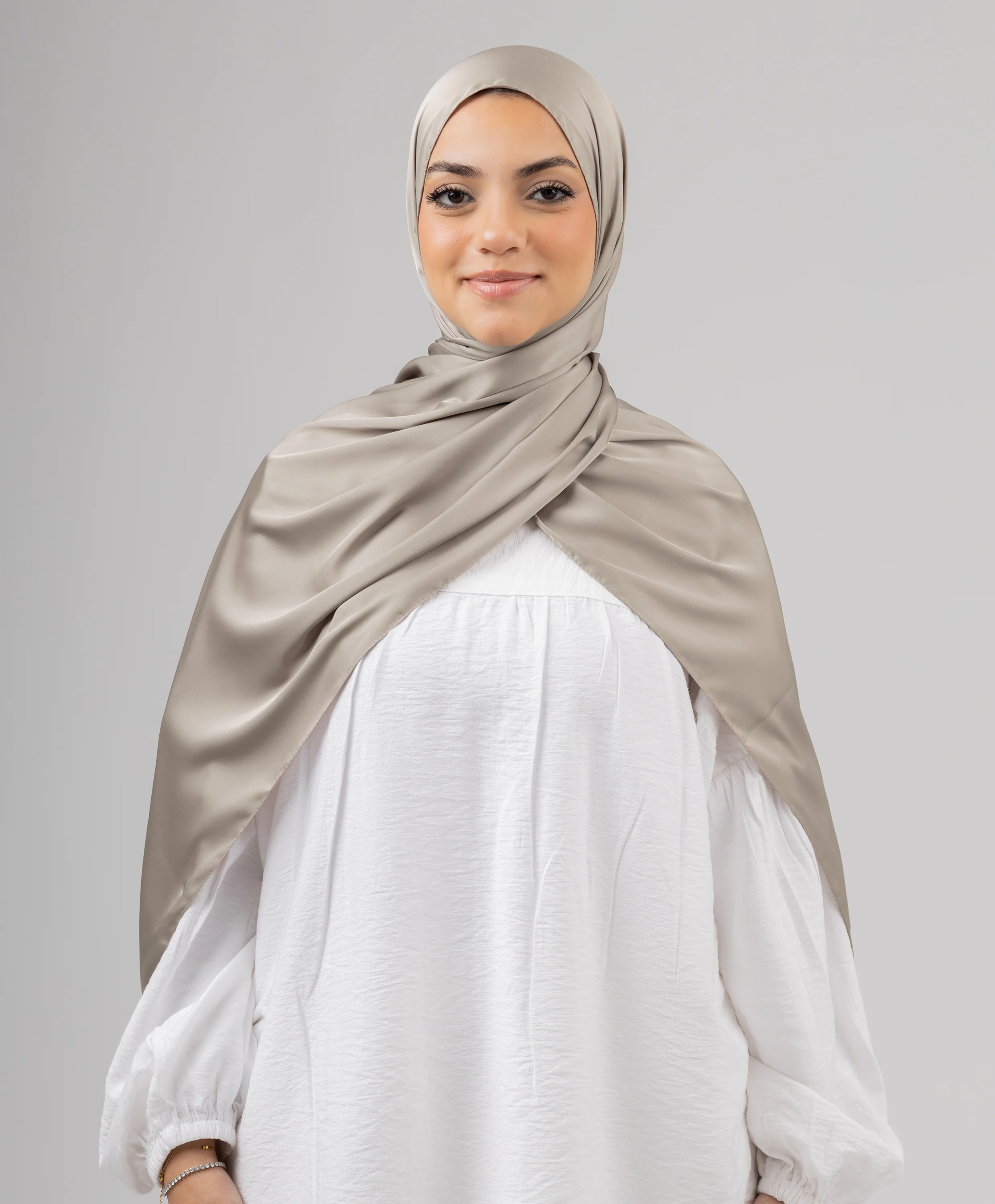 Plain Pure Silk Scarf - Image 11