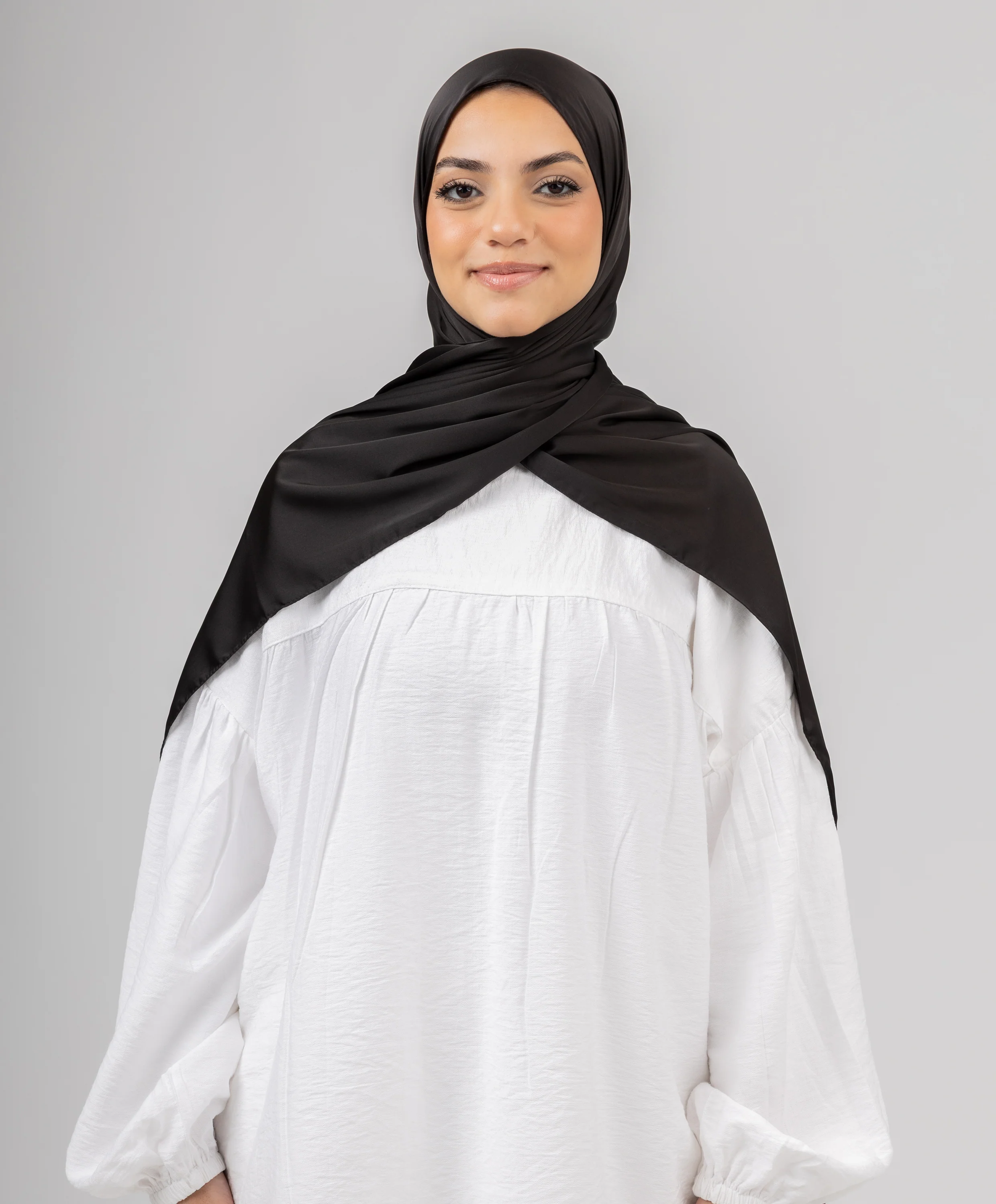 Plain Pure Silk Scarf - Image 15