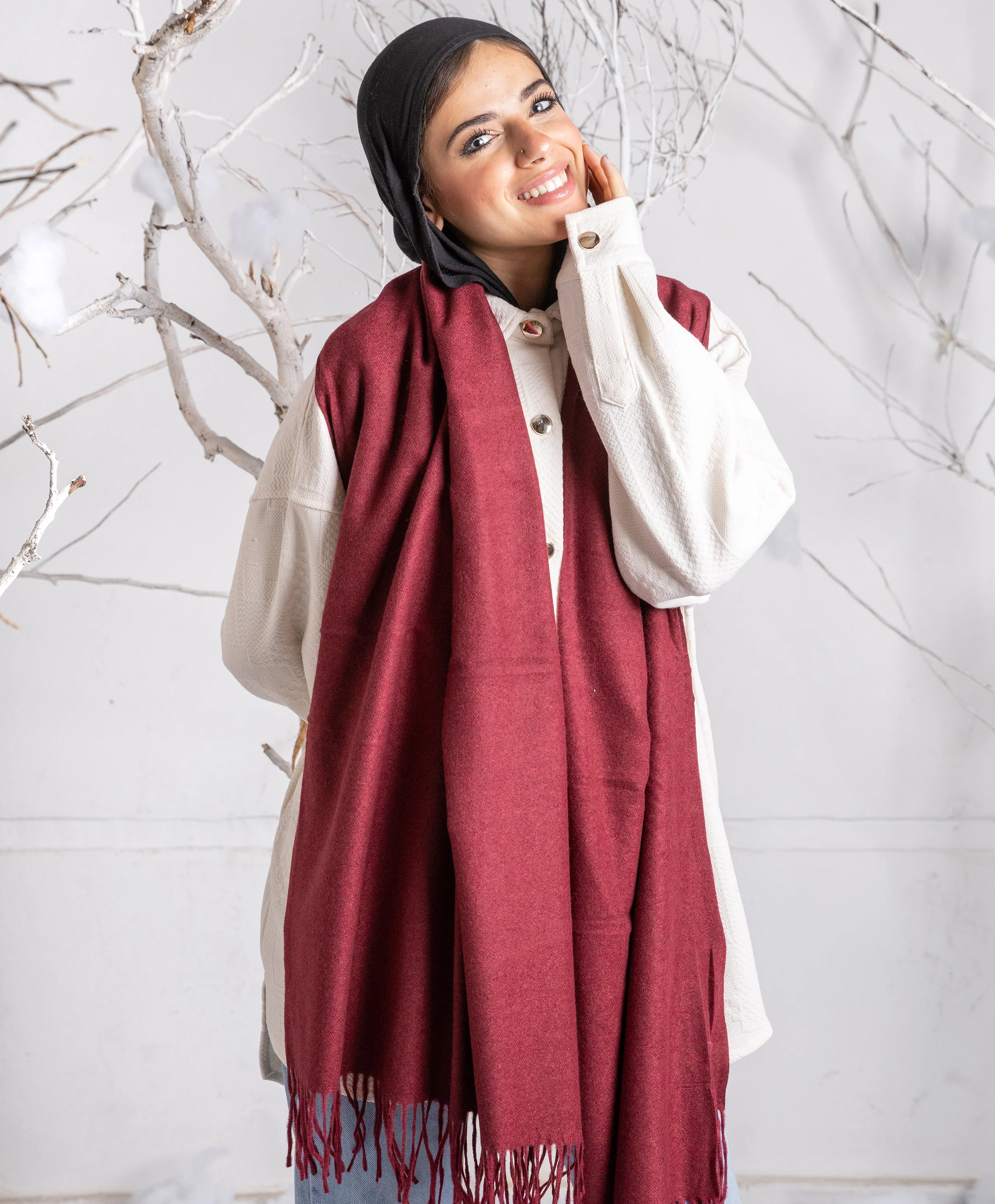 Plain Winter Shawl - Image 4