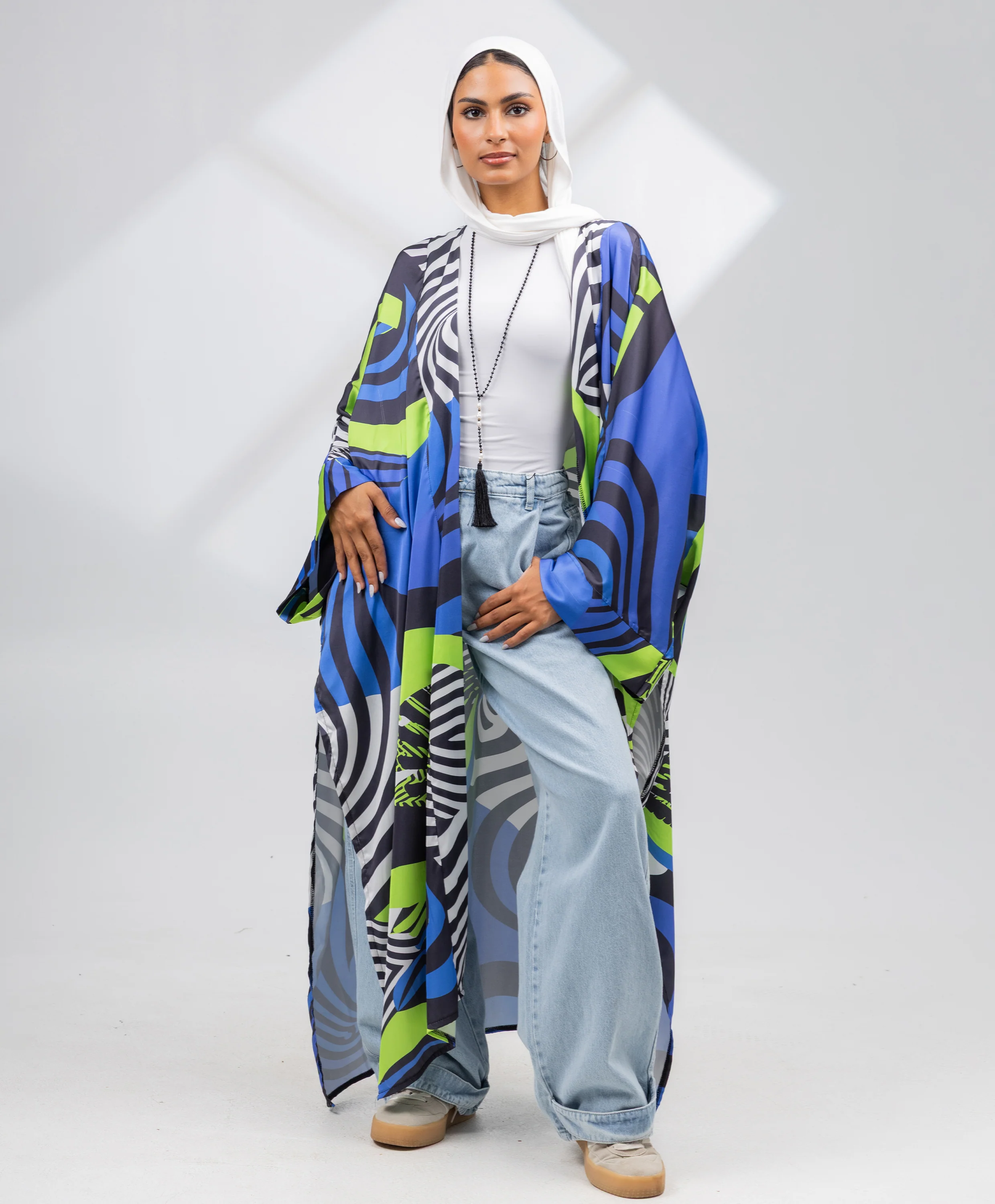 Printed Satin Kimono - Image 10