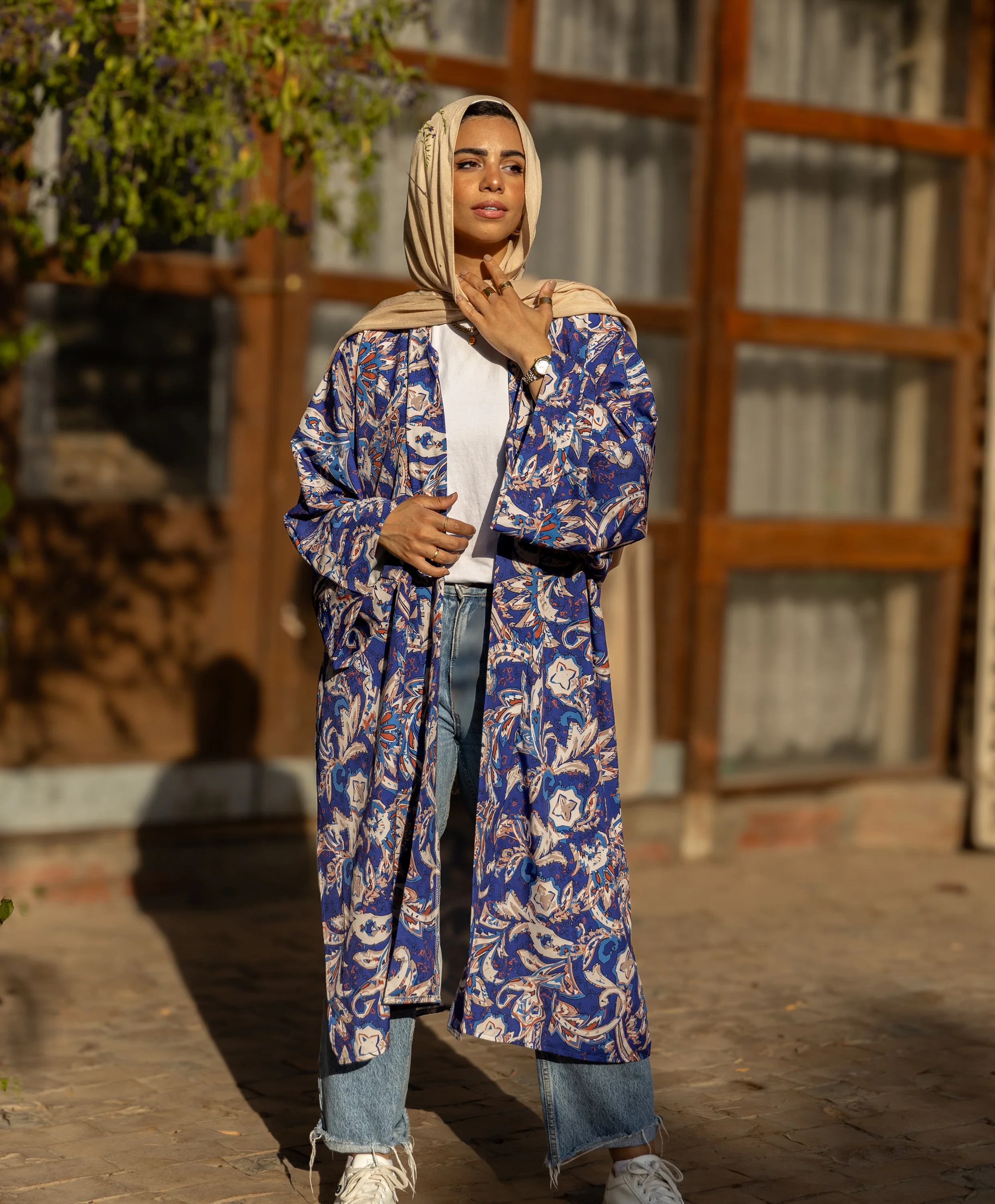 Printed Satin Kimono - Image 12